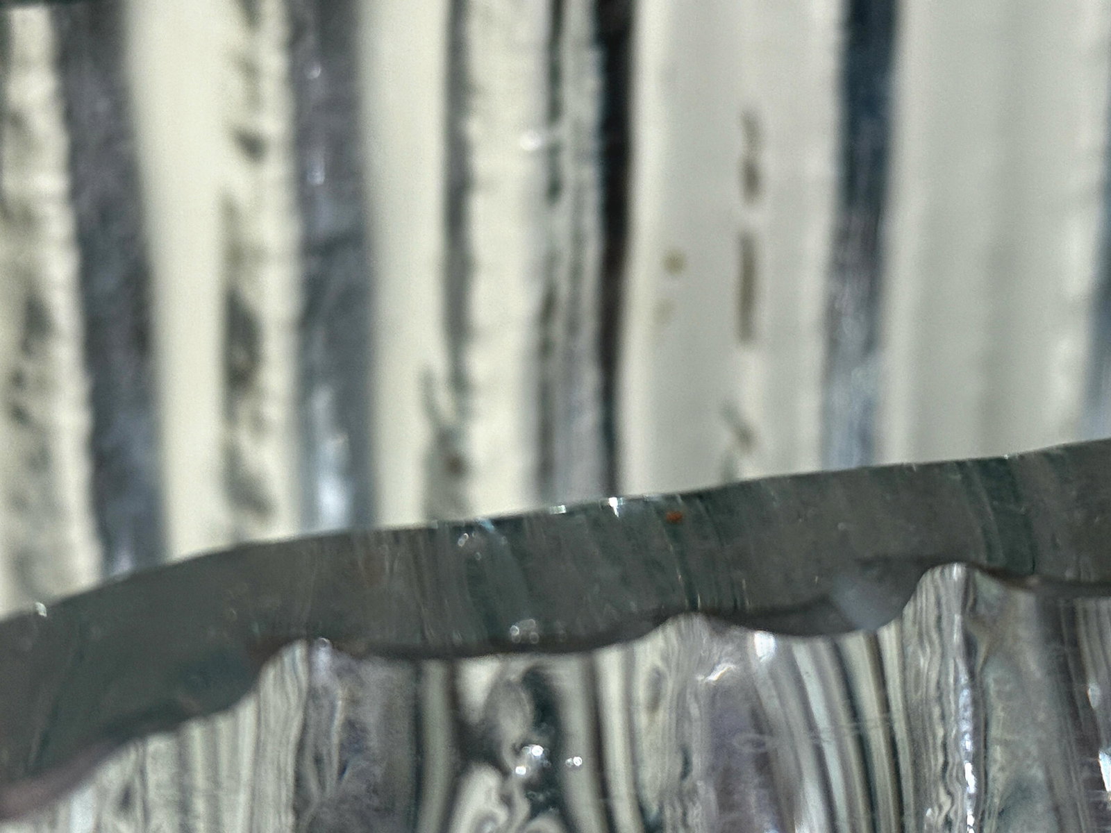 Vintage Martin Freyer for Rosenthal Studio 'Striated Series' Textured Clear Glass Vase Sculptural Mo - 5