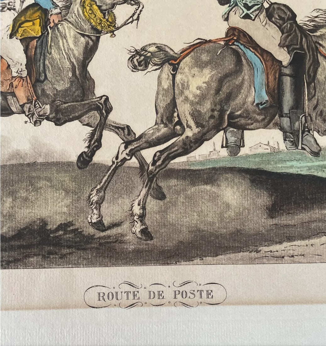Early 19th Century Louis Philibert Debucourt "Route De Post" Engraving by Charles Vernet - 3