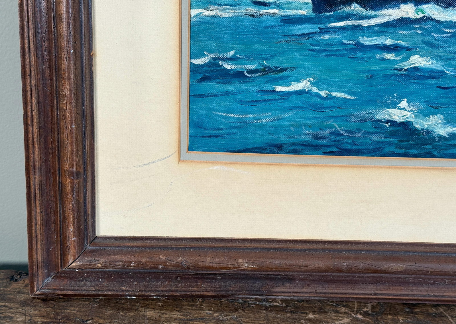 Vintage Nautical Oil Painting of Tall Ship Under Full Sail by Michael Costello of Provincetown - 7