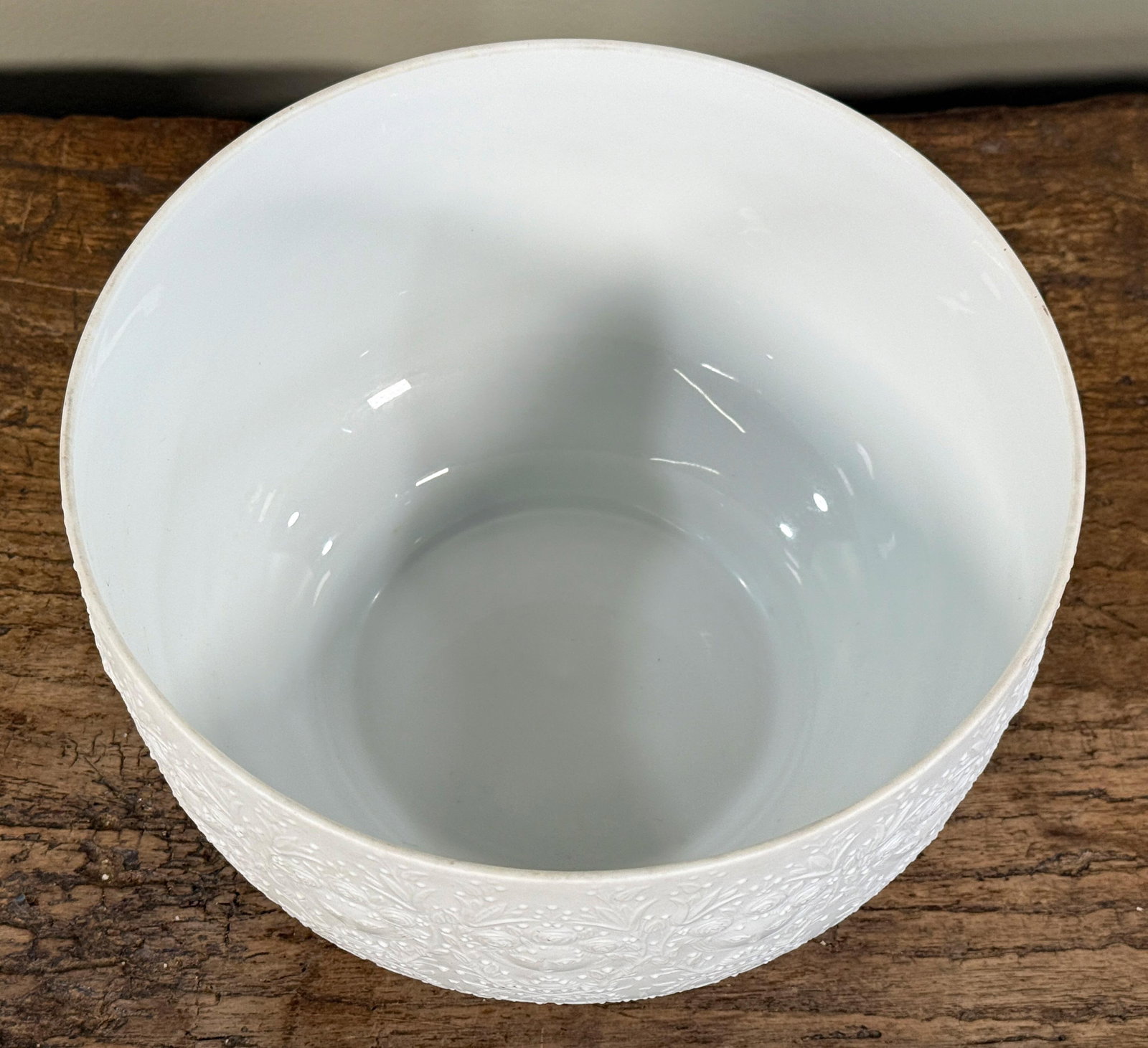 Mid Century Rosenthal Bjorn Wiinblad Romanze White Relief Porcelain Bowl Sculptural Design - 5