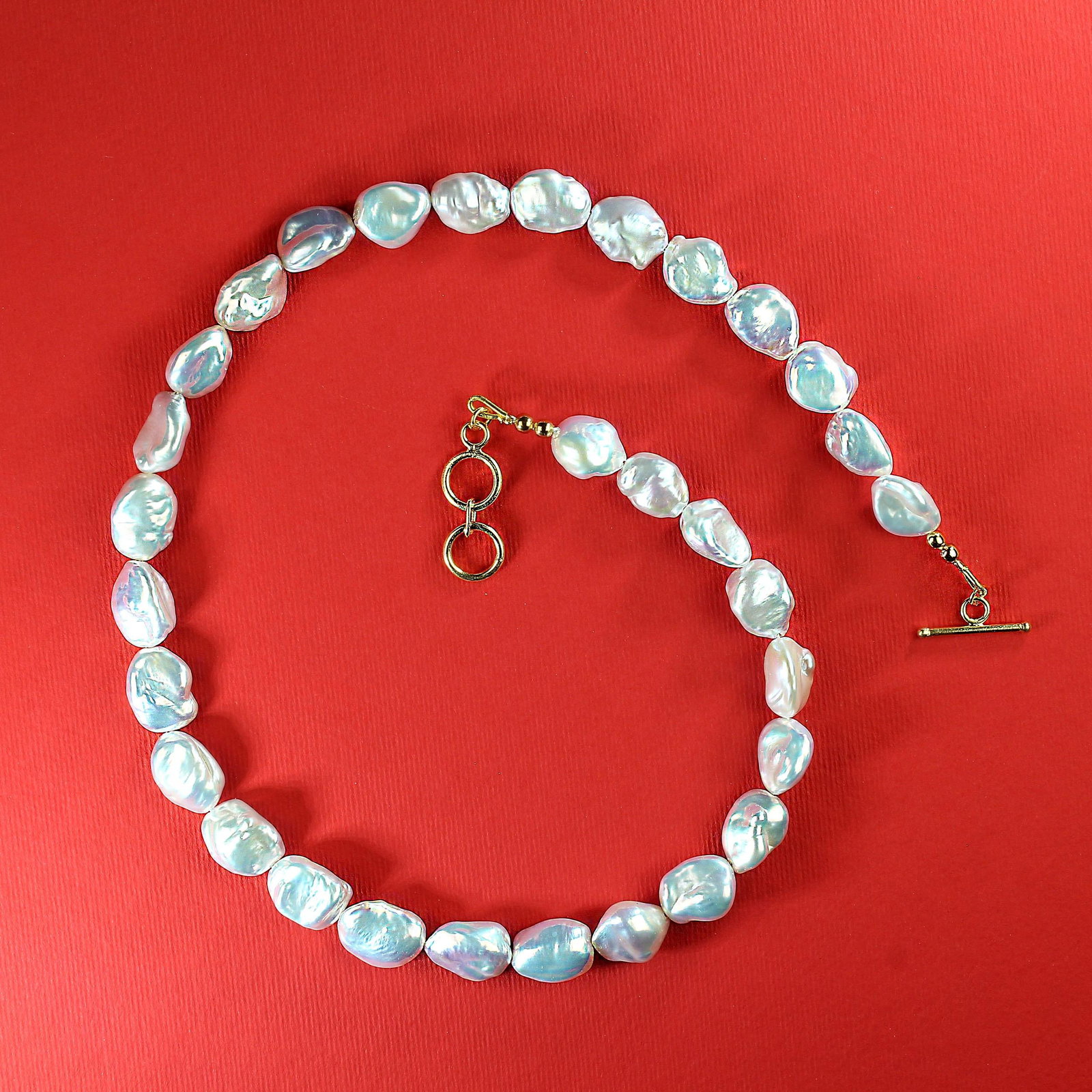 Ajd 19 Inch Iridescent White Chinese Freshwater Pearl Necklace - 4