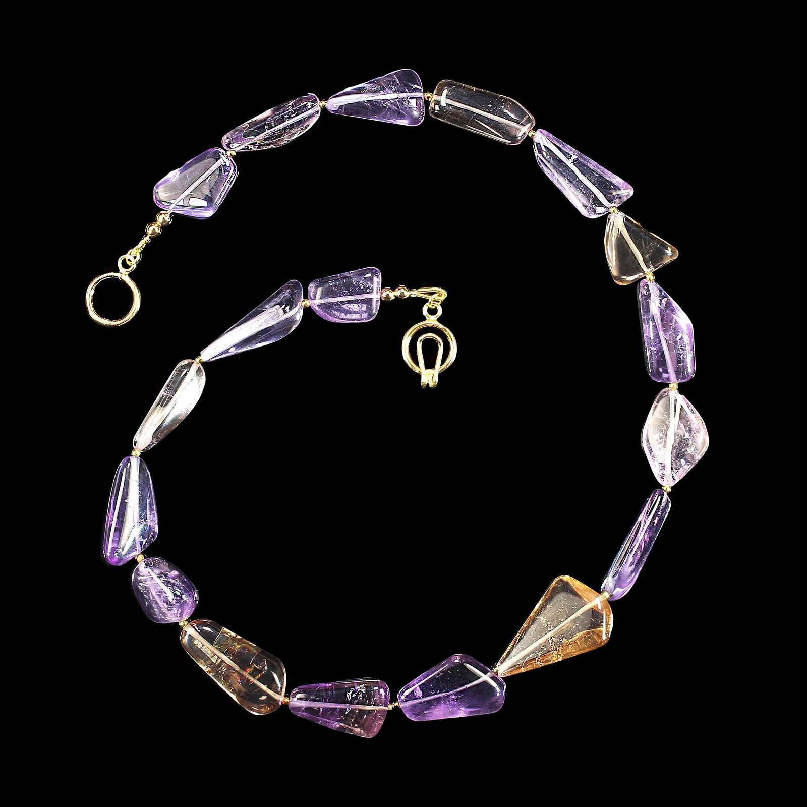 Ajd 18 Inch Free Form Ametrine Necklace - 3