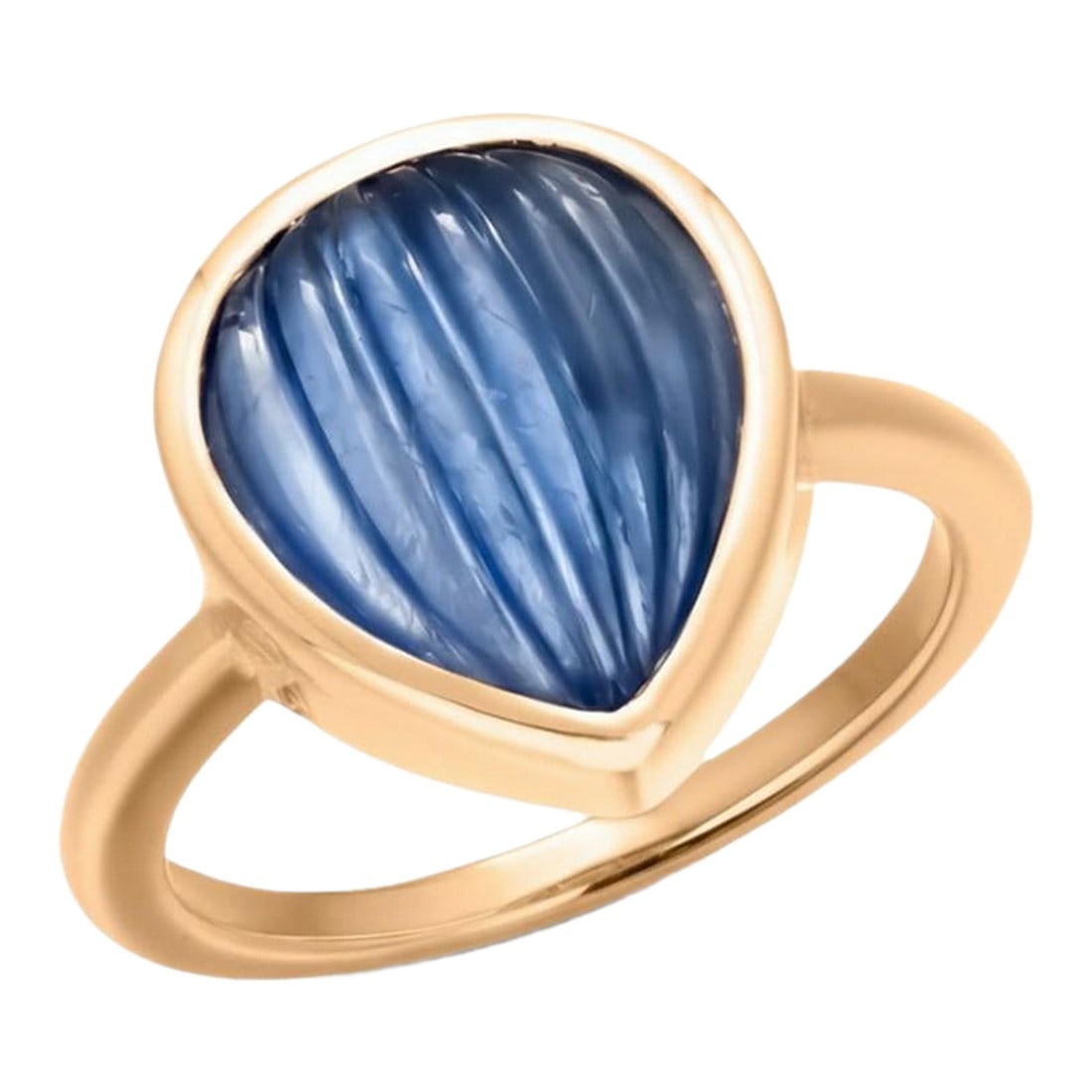 Gia Certified 18k Gold Bezel Solitaire Ring 4.70-carat Burma Sapphire No Heat, Size 6: Introducing an extraordinary piece of fine jewelry: the GIA Certified 18K Yellow Gold Bezel Set Solitaire Ring, showcasing a meticulously carved 4.70-carat Burma sapphire. This gemstone, certified by