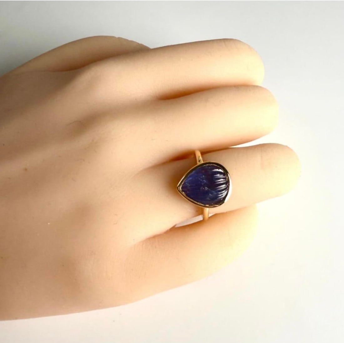 Gia Certified 18k Gold Bezel Solitaire Ring 4.70-carat Burma Sapphire No Heat, Size 6 - 6