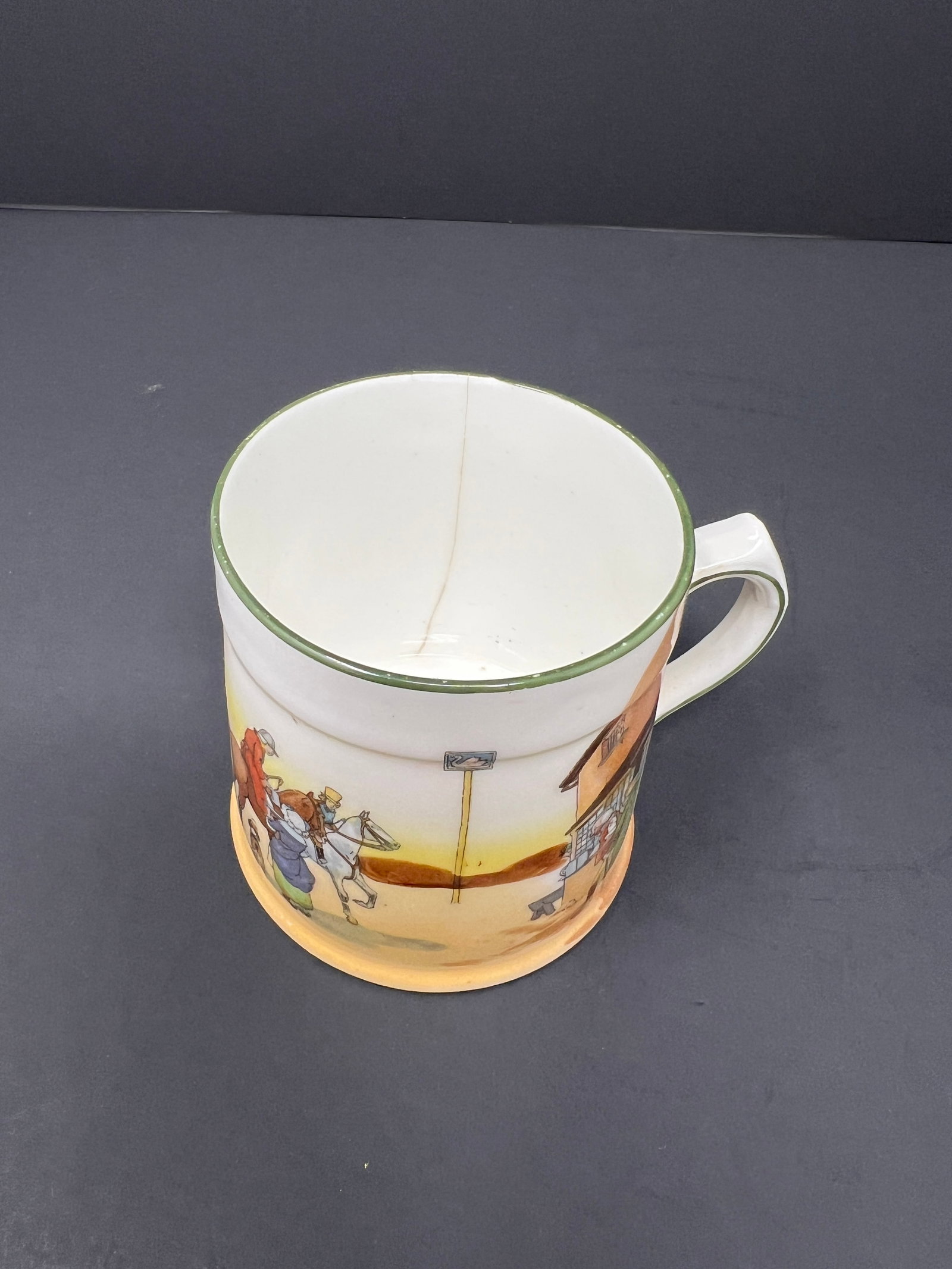 Antique Royal Dalton Hand Painted Hunting Scene Chocolate Set 14-PCS Circa 1905 Poet Core - 11