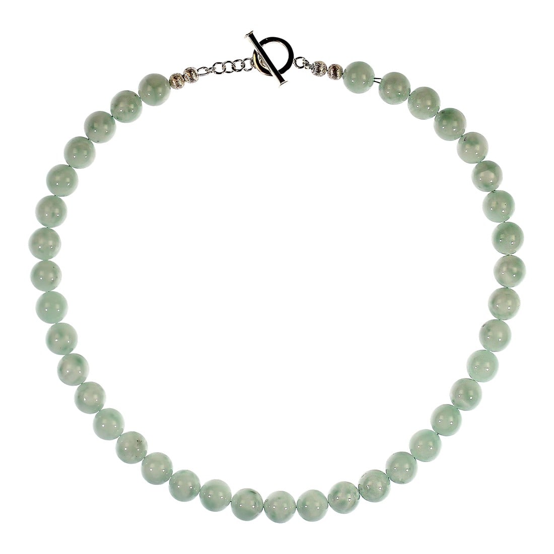 Ajd 18 Inch Soft Green Peruvian Angelite Necklace (1 of 5)
