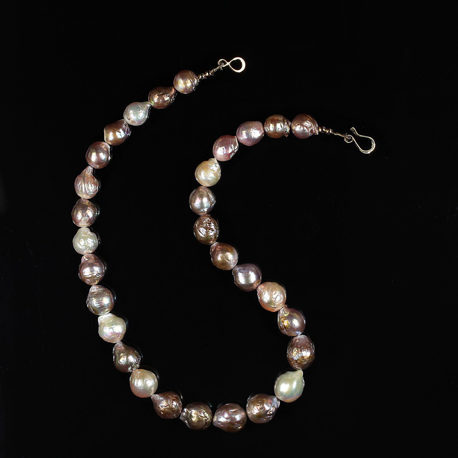 Ajd 18 Inch Baroque Gently Graduated Pearl Necklace - 4