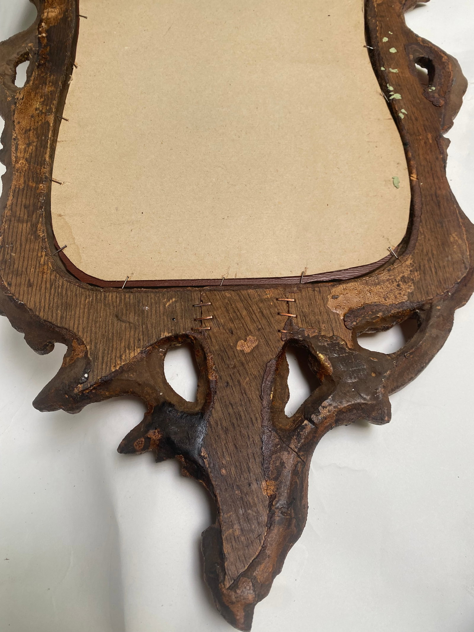 19th Century Rococo Italian Venetian Orange Gold Gilt Carved Wood Mirror - 11