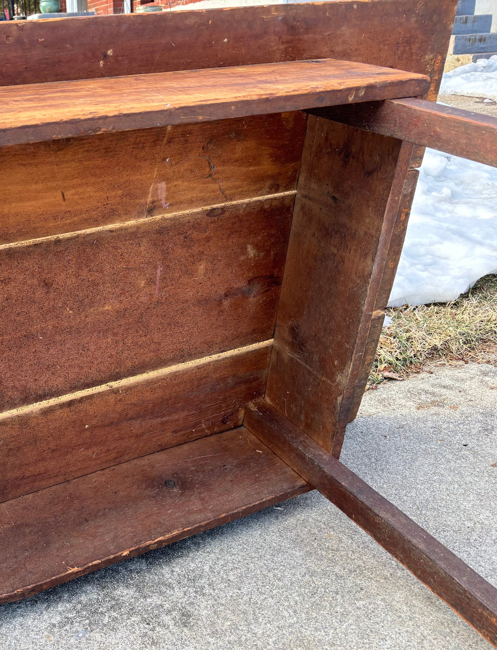 Late 19th Century French Country Large Plank Pine Farmhouse Table - 16