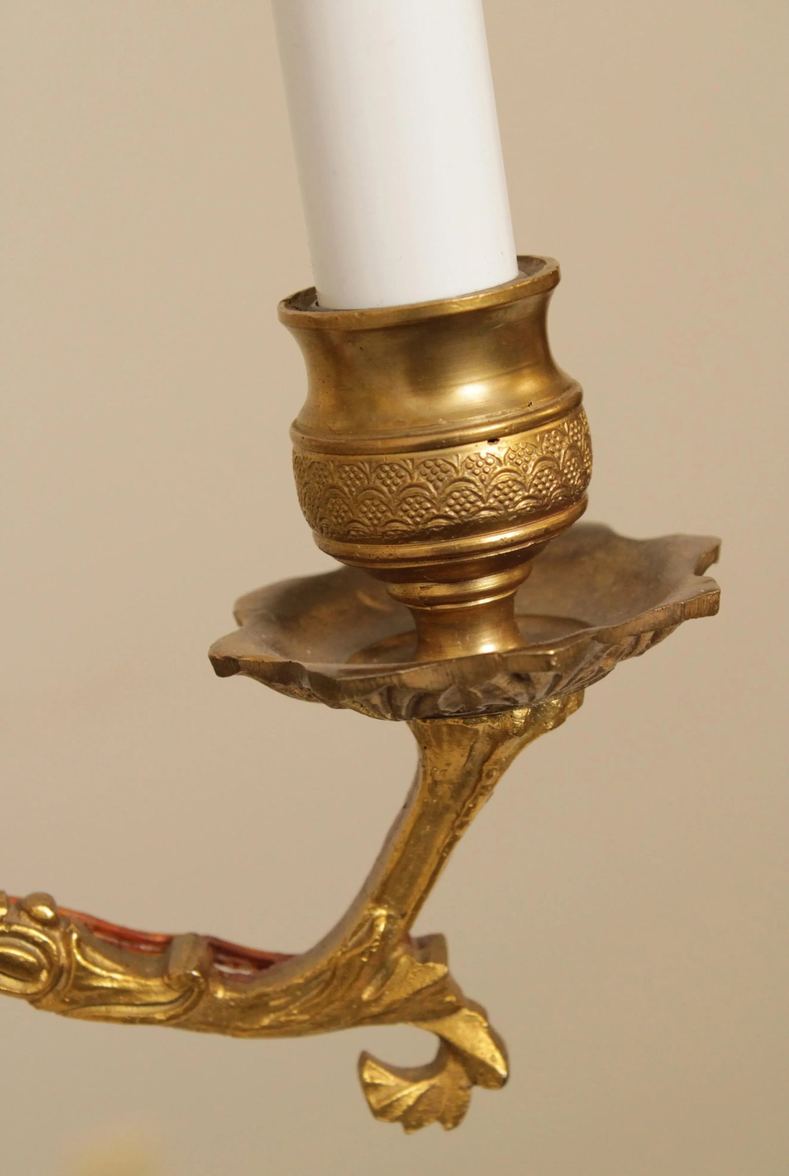 Vintage French Bronze Candelabra Table Lamp - 11