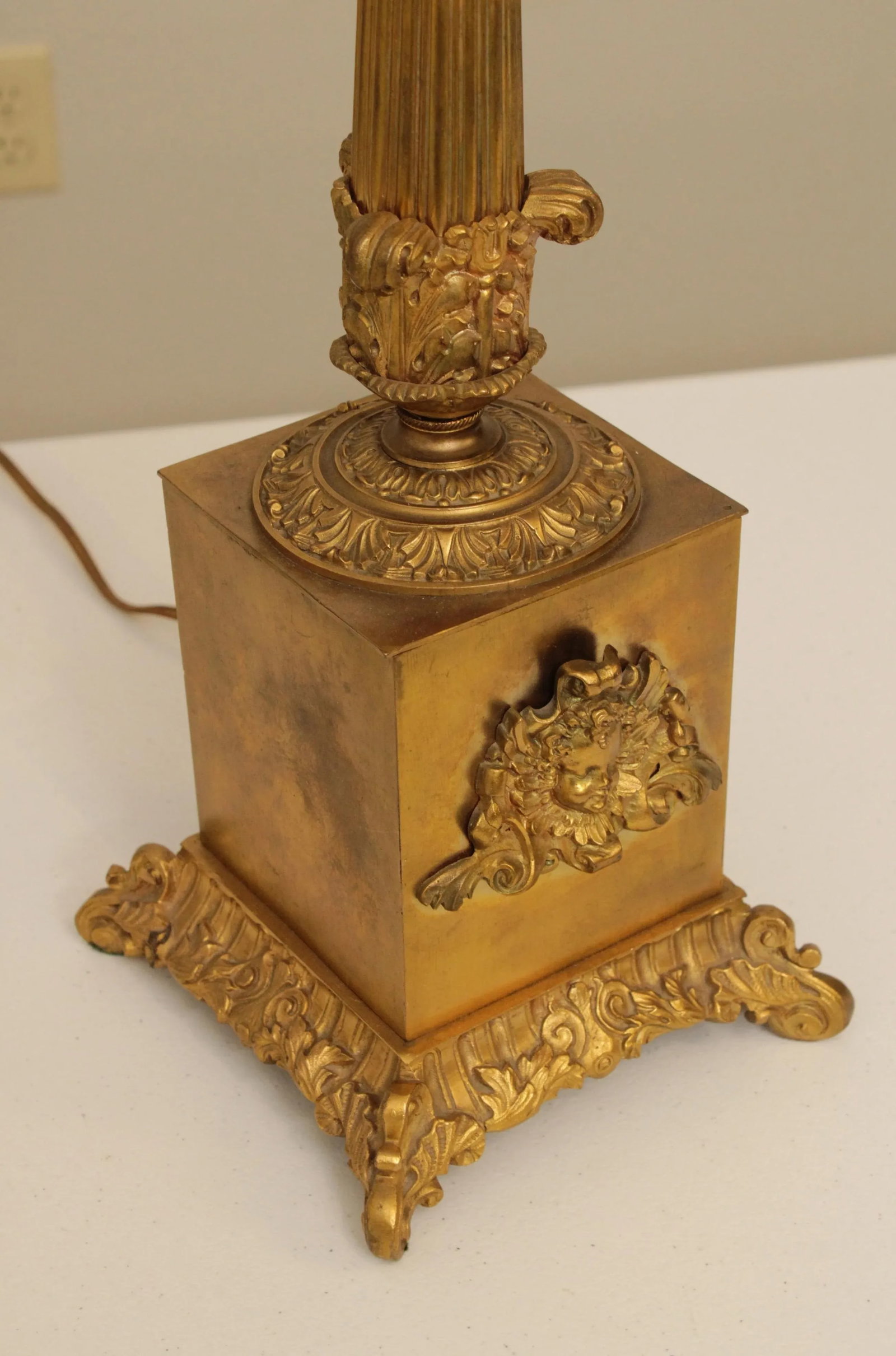 Vintage French Bronze Candelabra Table Lamp - 6