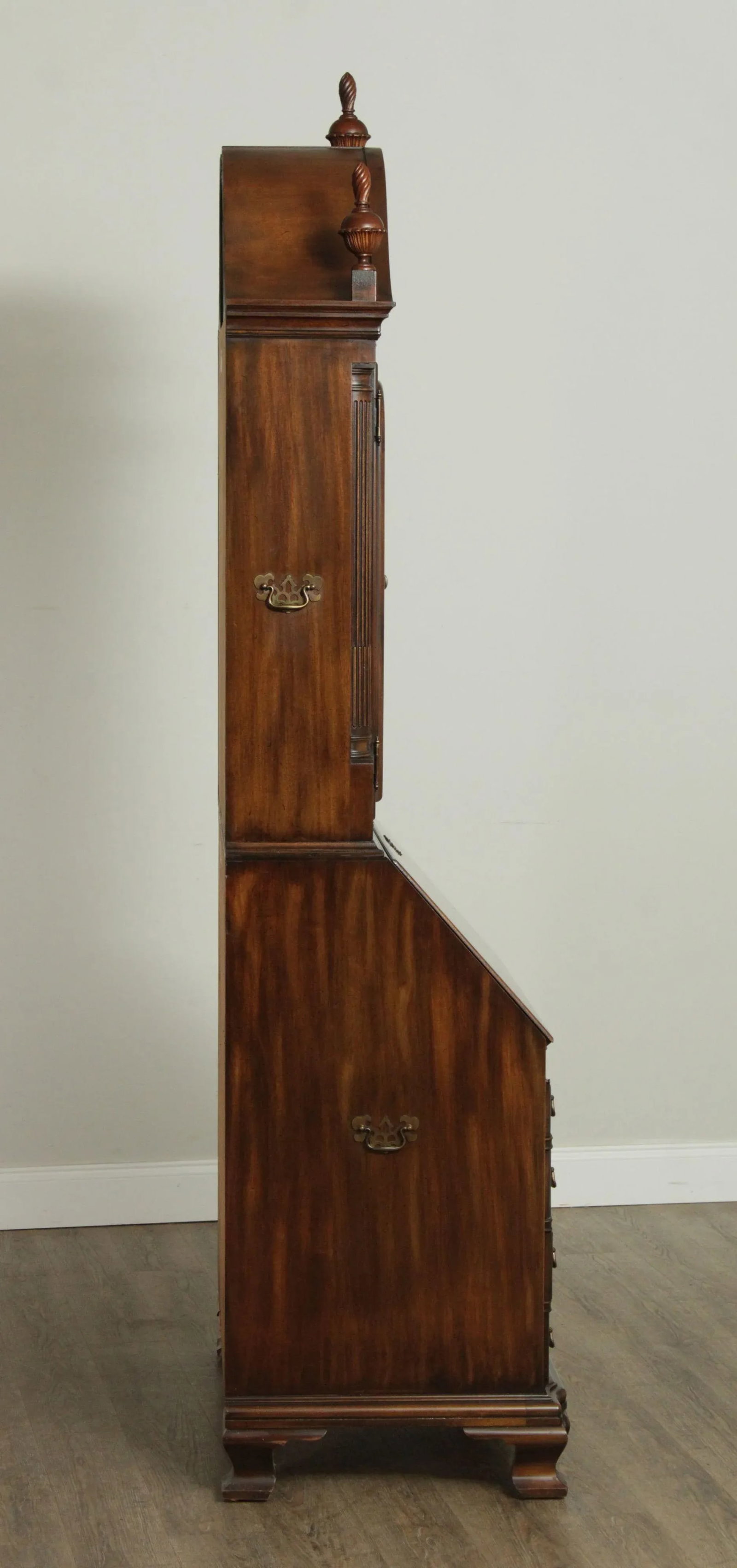 Maddox Chippendale Style Vintage Mahogany Block Front Secretary Desk - 3