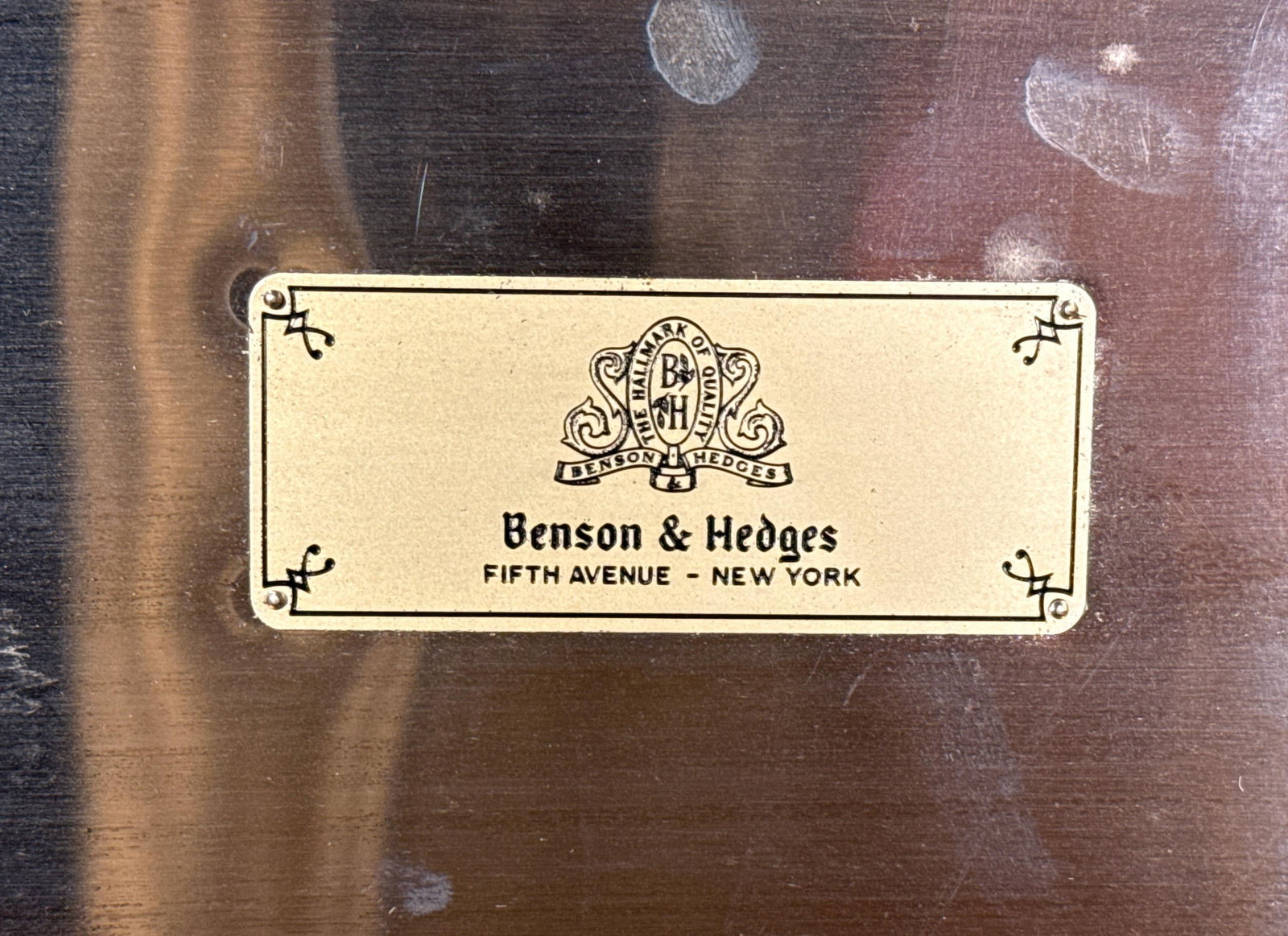 Antique c.1920's Benson & Hedges Wooden Cigar Humidor Box - 7