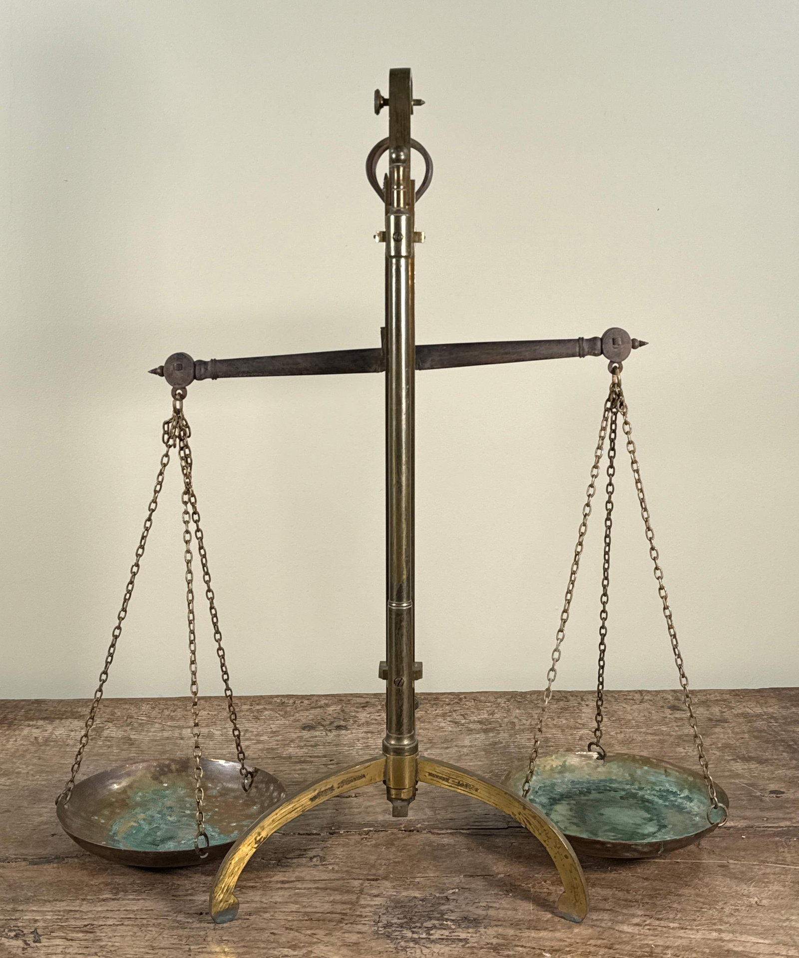 Antique Vandome Titford and Pawson London Brass Apothecary Balance Scale - 3