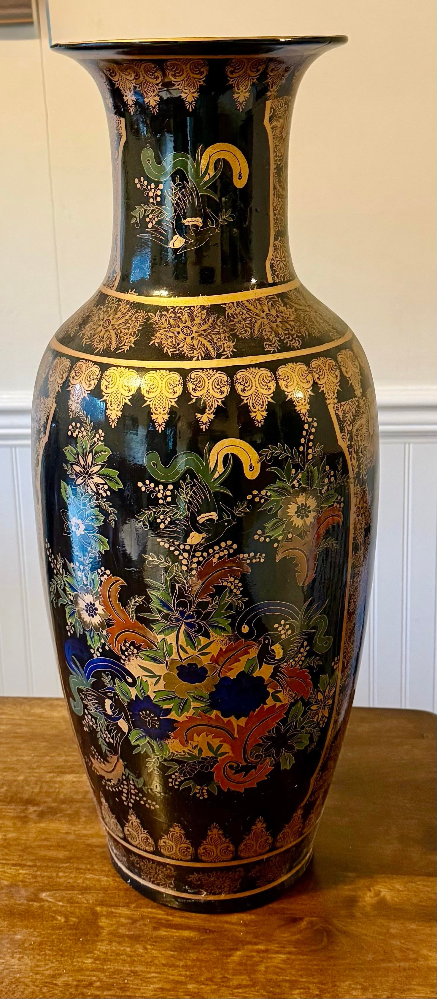 Early 20th Century Chinese Gilt Baluster Floor Vase - 12