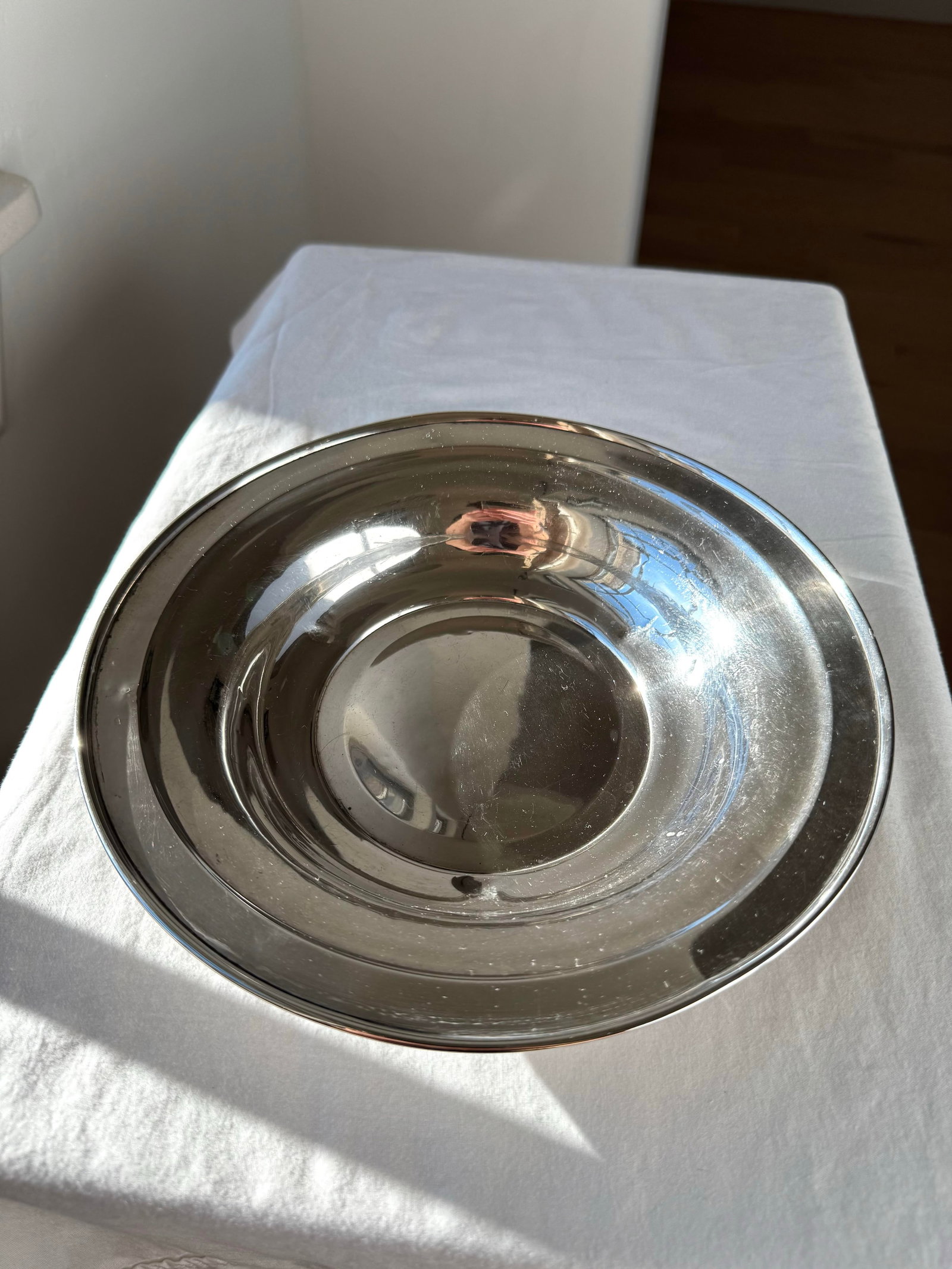 Vintage Sterling Silver Classic Plain Rim Bowl - 157 G - 2