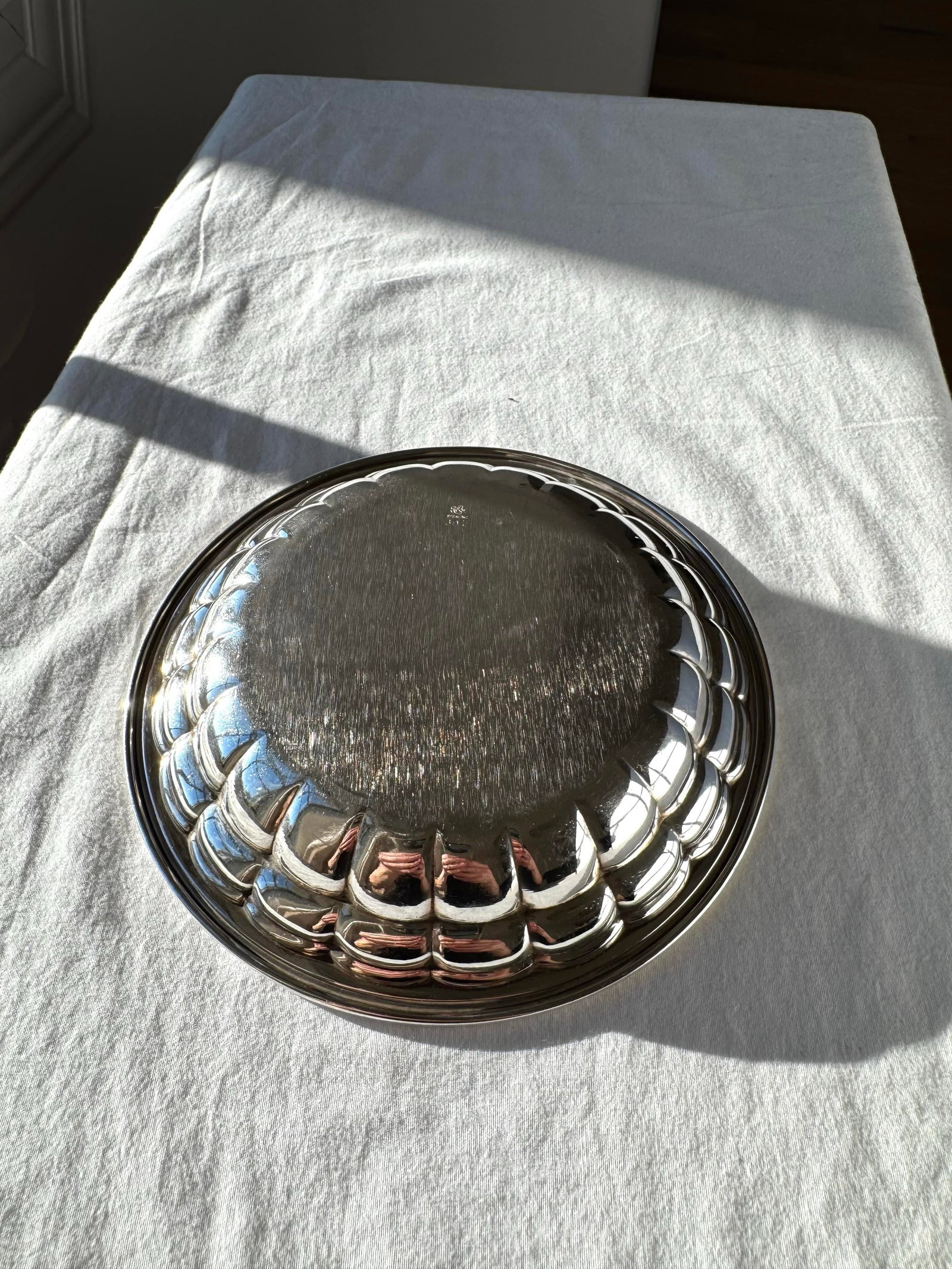 Vintage Sterling Silver Bowl With Fluted Rim, Marked 391 - 6