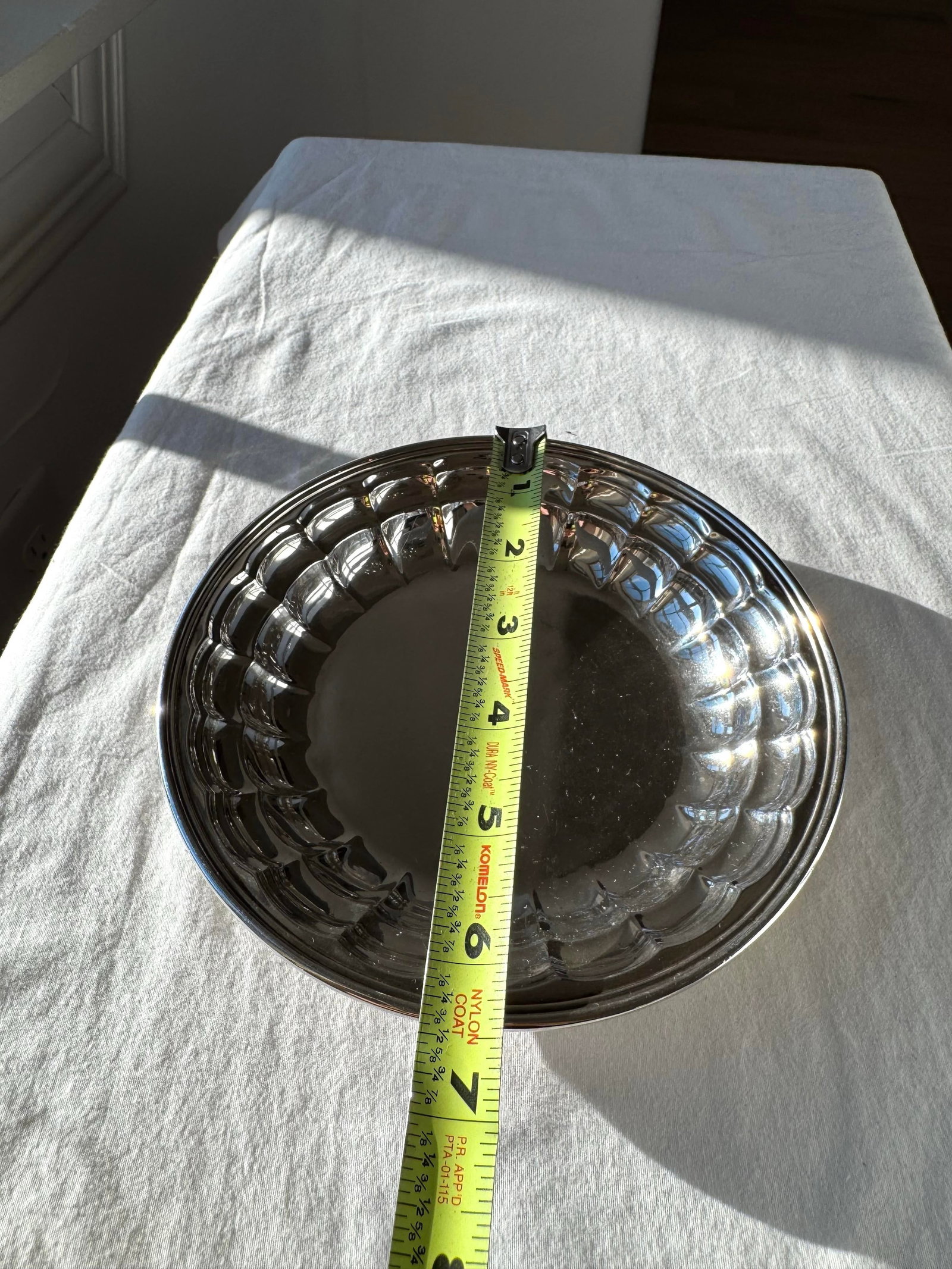 Vintage Sterling Silver Bowl With Fluted Rim, Marked 391 - 9