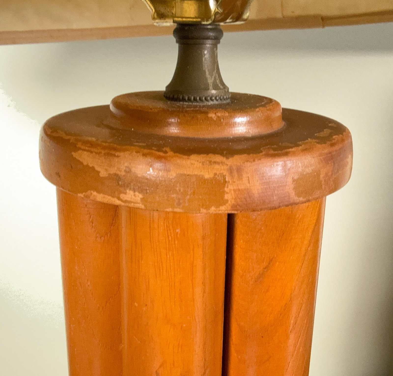 Coastal / Regency Faux Bamboo Table Lamps With Natural Fiber Shades - A Pair - 7