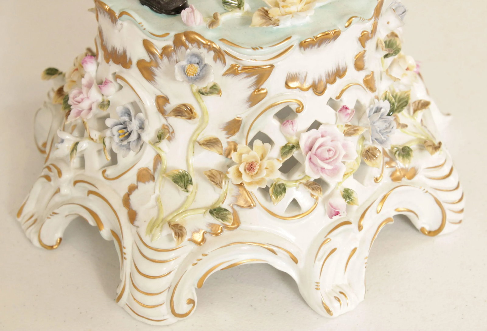 Vintage Meissen Porcelain Five Light Candelabra - 5