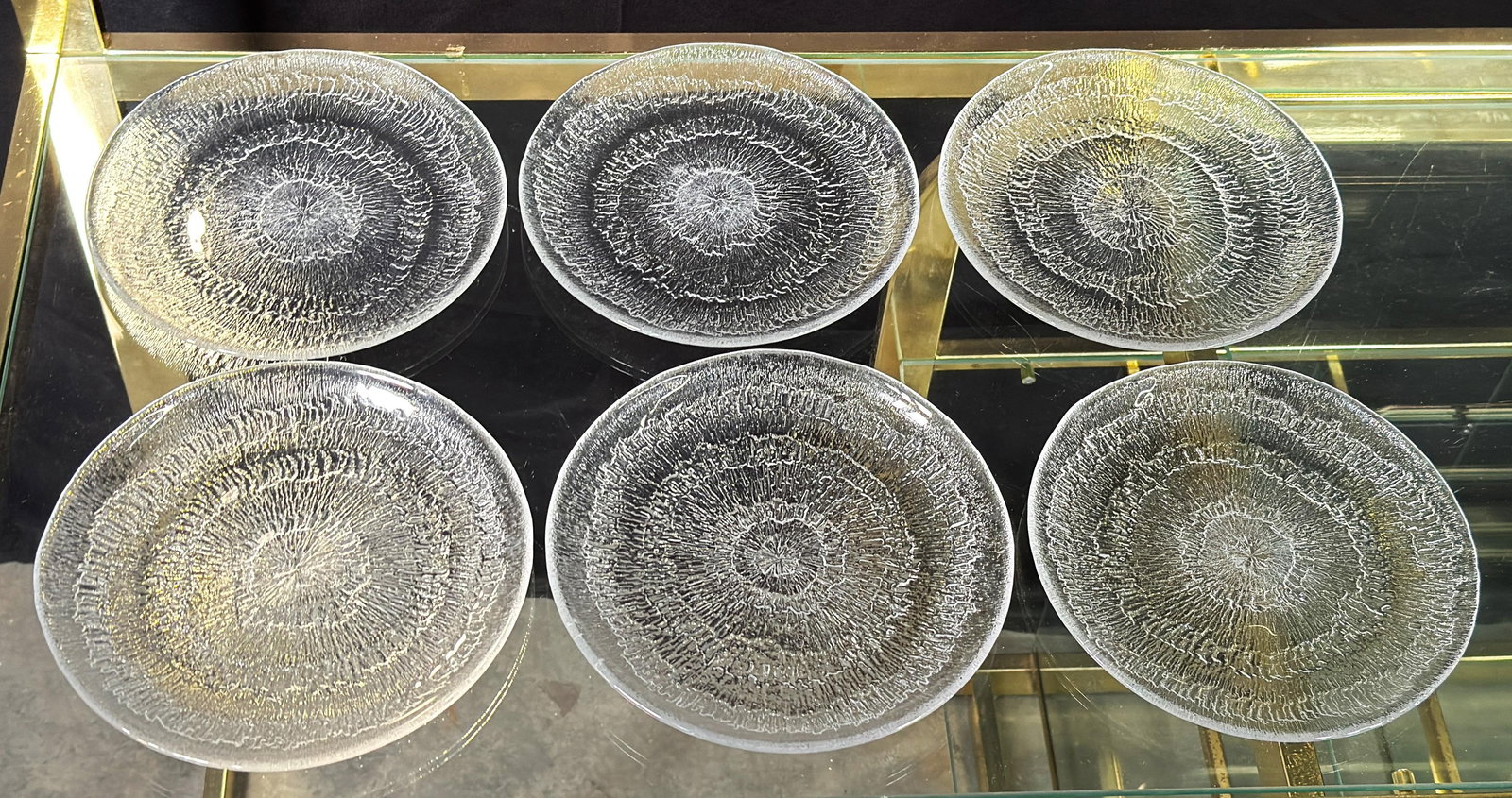 Iittala Solaris Glass 7.75" Lunch Plates by Tapio Wirkkala, Finland, 1970s - Set of 6 - 2
