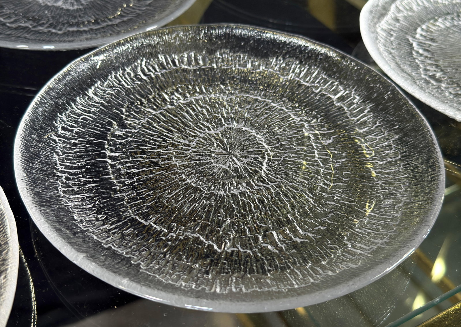 Iittala Solaris Glass 7.75" Lunch Plates by Tapio Wirkkala, Finland, 1970s - Set of 6 - 5