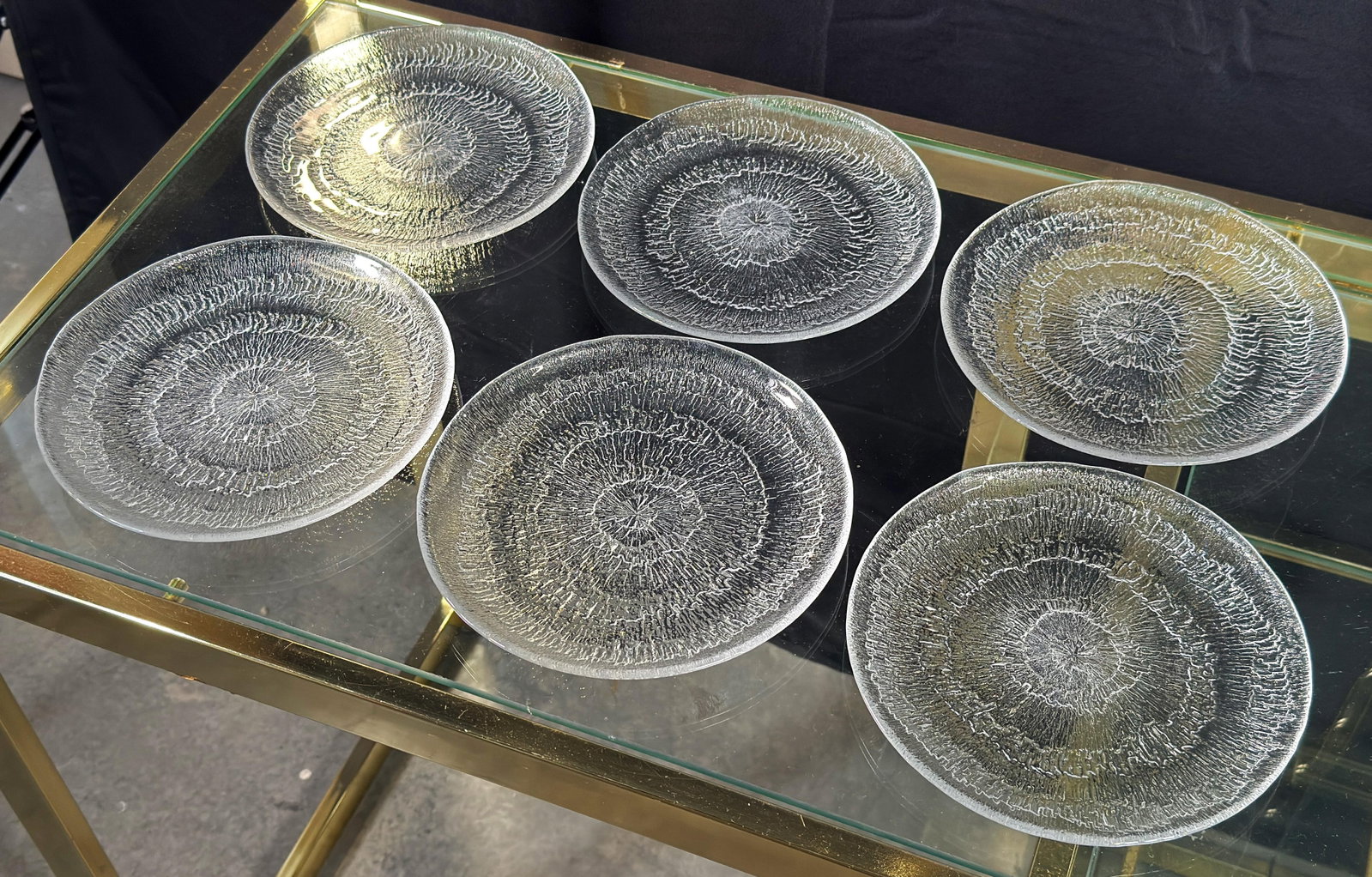 Iittala Solaris Glass 7.75" Lunch Plates by Tapio Wirkkala, Finland, 1970s - Set of 6 - 6