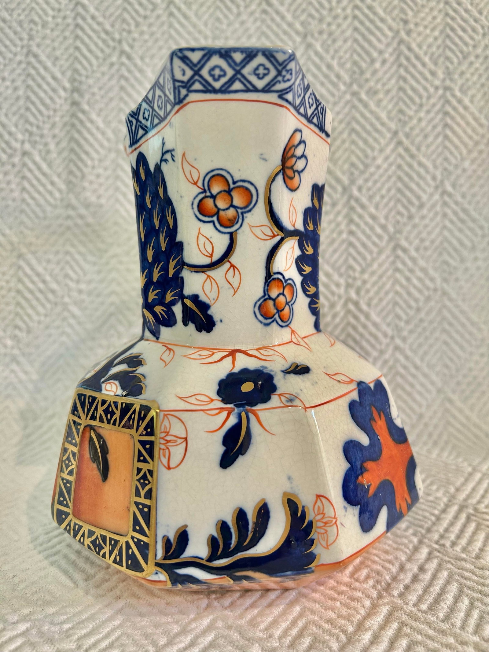 Early 20th Century Royal Doulton Imari Style Dragon Handle Cabinet Jug – Crackle Glaze – - 3