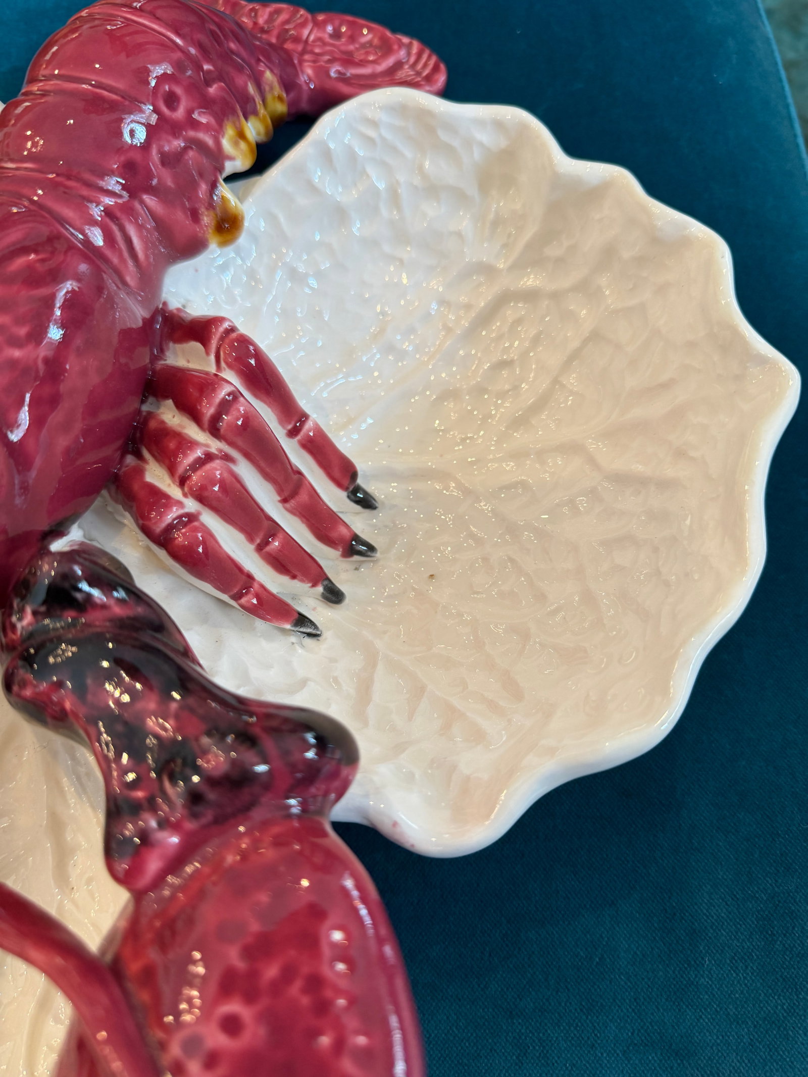Vintage Large Pre-1960's "Agatha Christie" Majolica Lobster Platter - 10