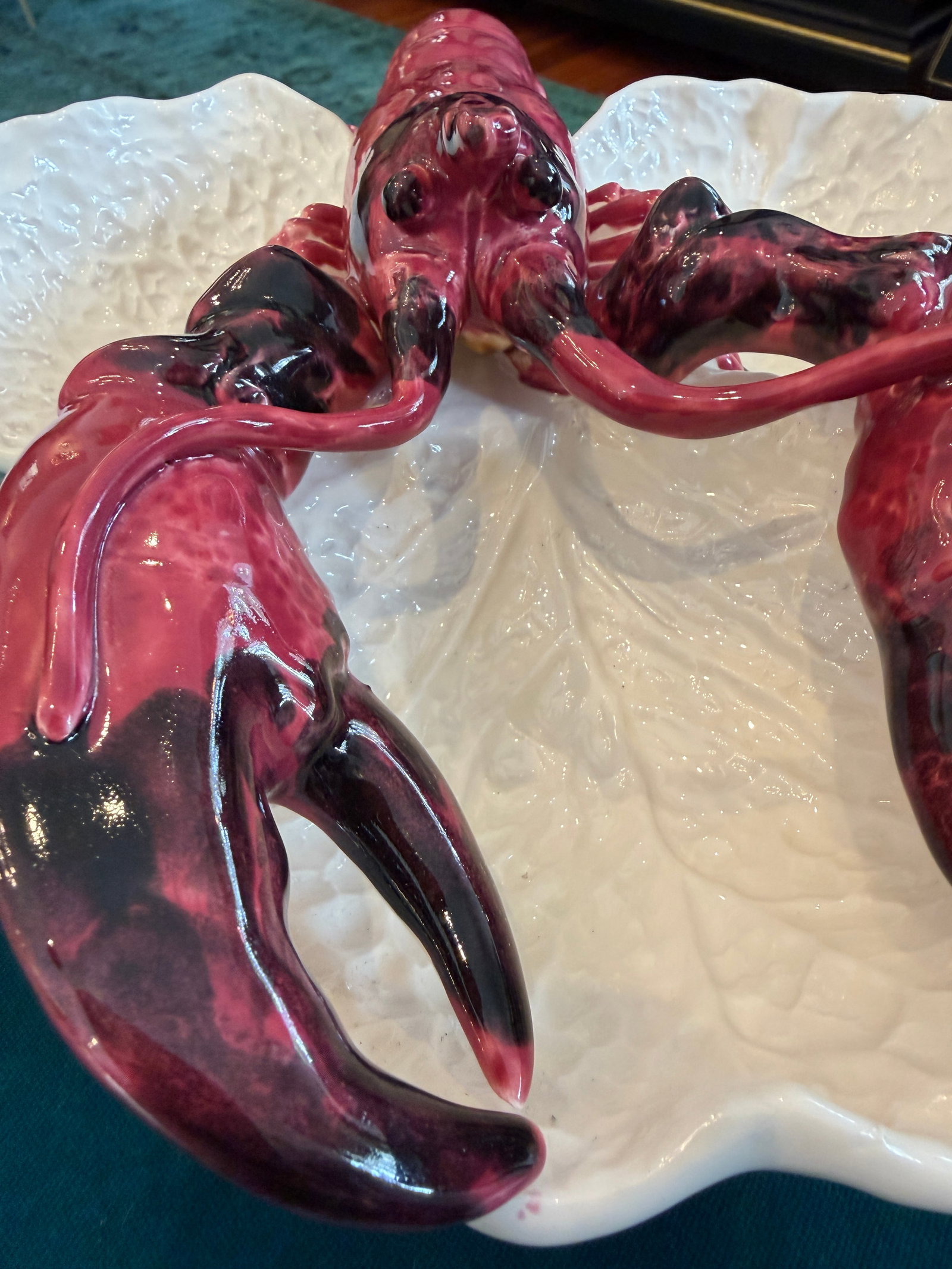 Vintage Large Pre-1960's "Agatha Christie" Majolica Lobster Platter - 13