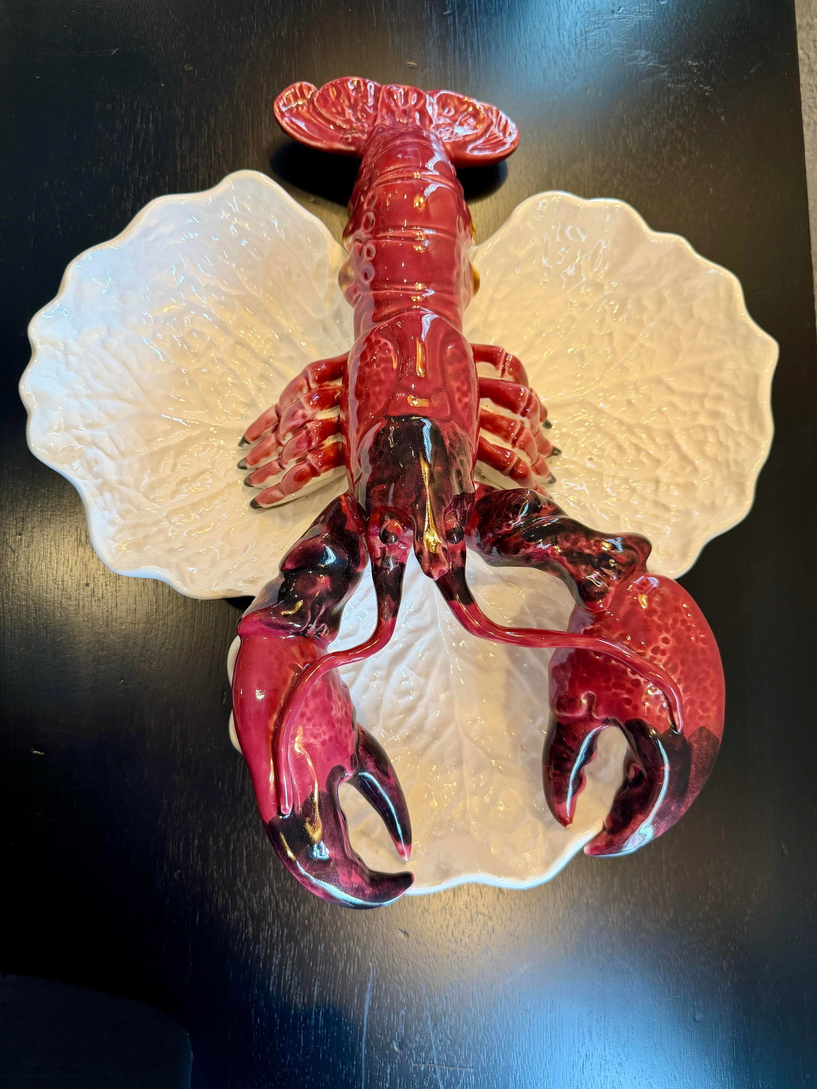 Vintage Large Pre-1960's "Agatha Christie" Majolica Lobster Platter - 2