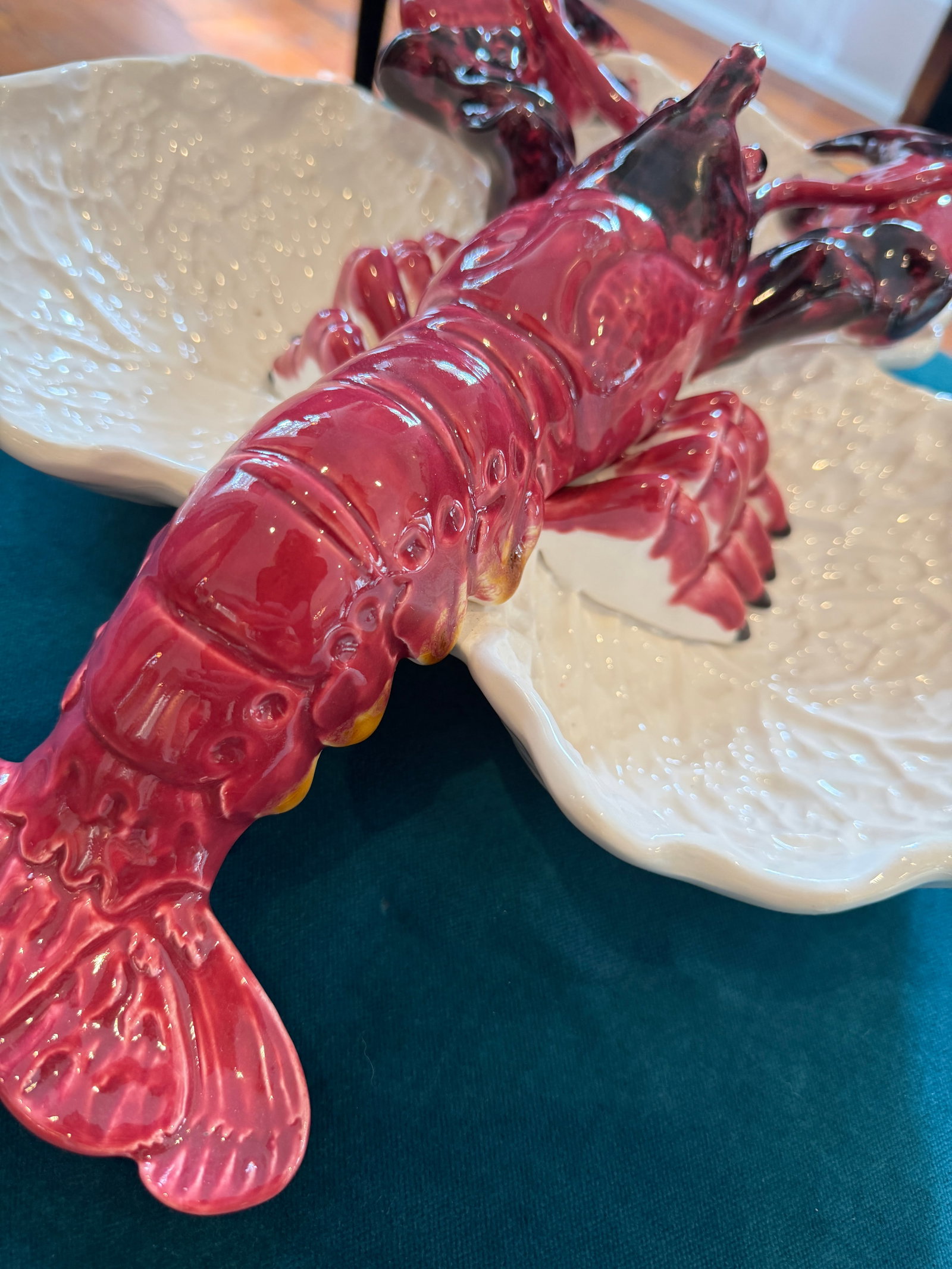 Vintage Large Pre-1960's "Agatha Christie" Majolica Lobster Platter - 8