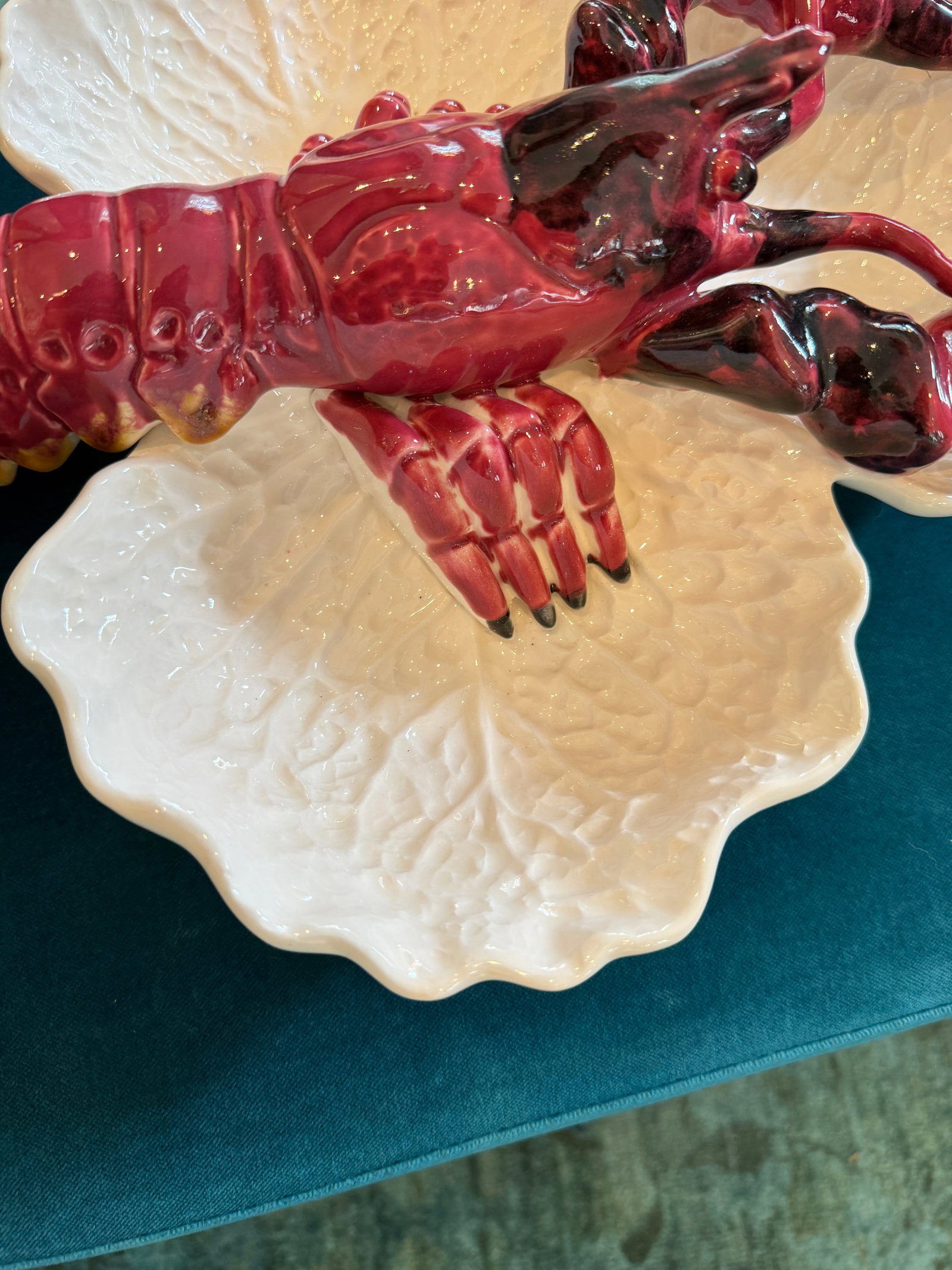 Vintage Large Pre-1960's "Agatha Christie" Majolica Lobster Platter - 9