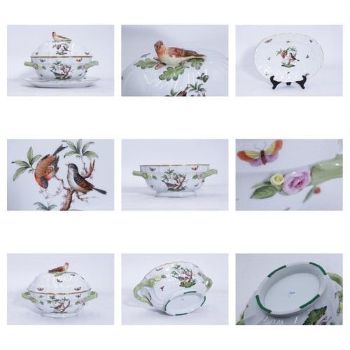 Herend Rothschild Bird Pattern Set of Fine Hungarian China - 107 Pieces - 2