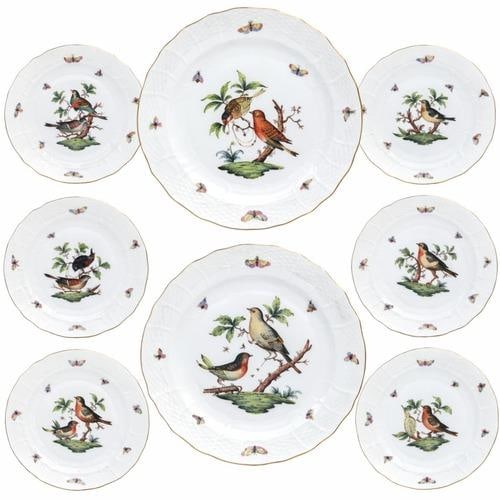 Herend Rothschild Bird Pattern Set of Fine Hungarian China - 107 Pieces - 5