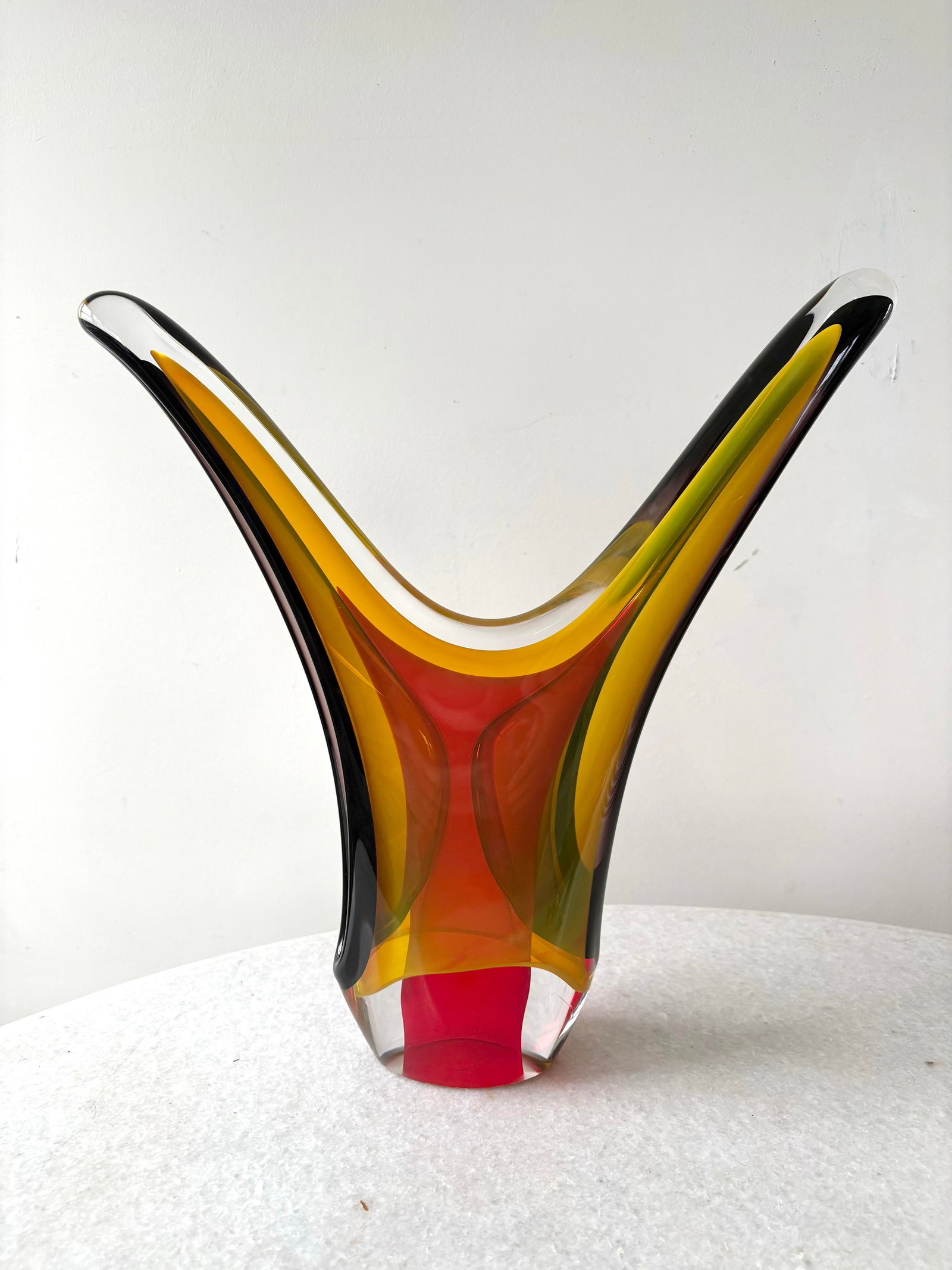 Joe Nielander Double Mouth Glass Sculpture - 2