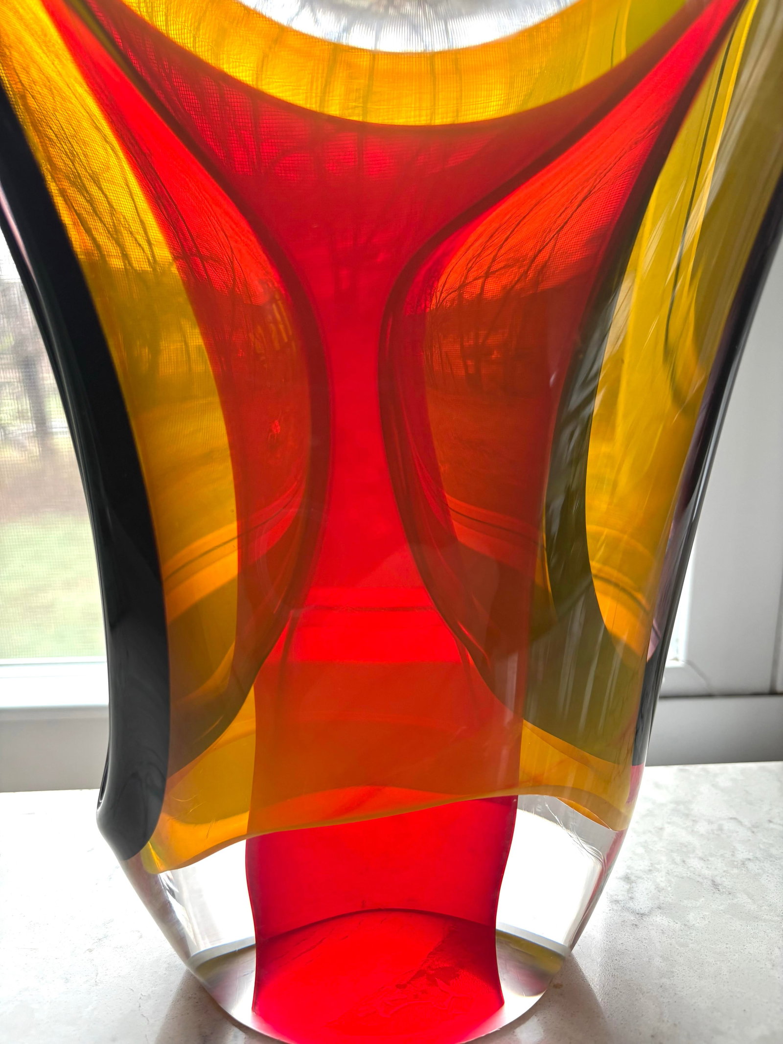 Joe Nielander Double Mouth Glass Sculpture - 5