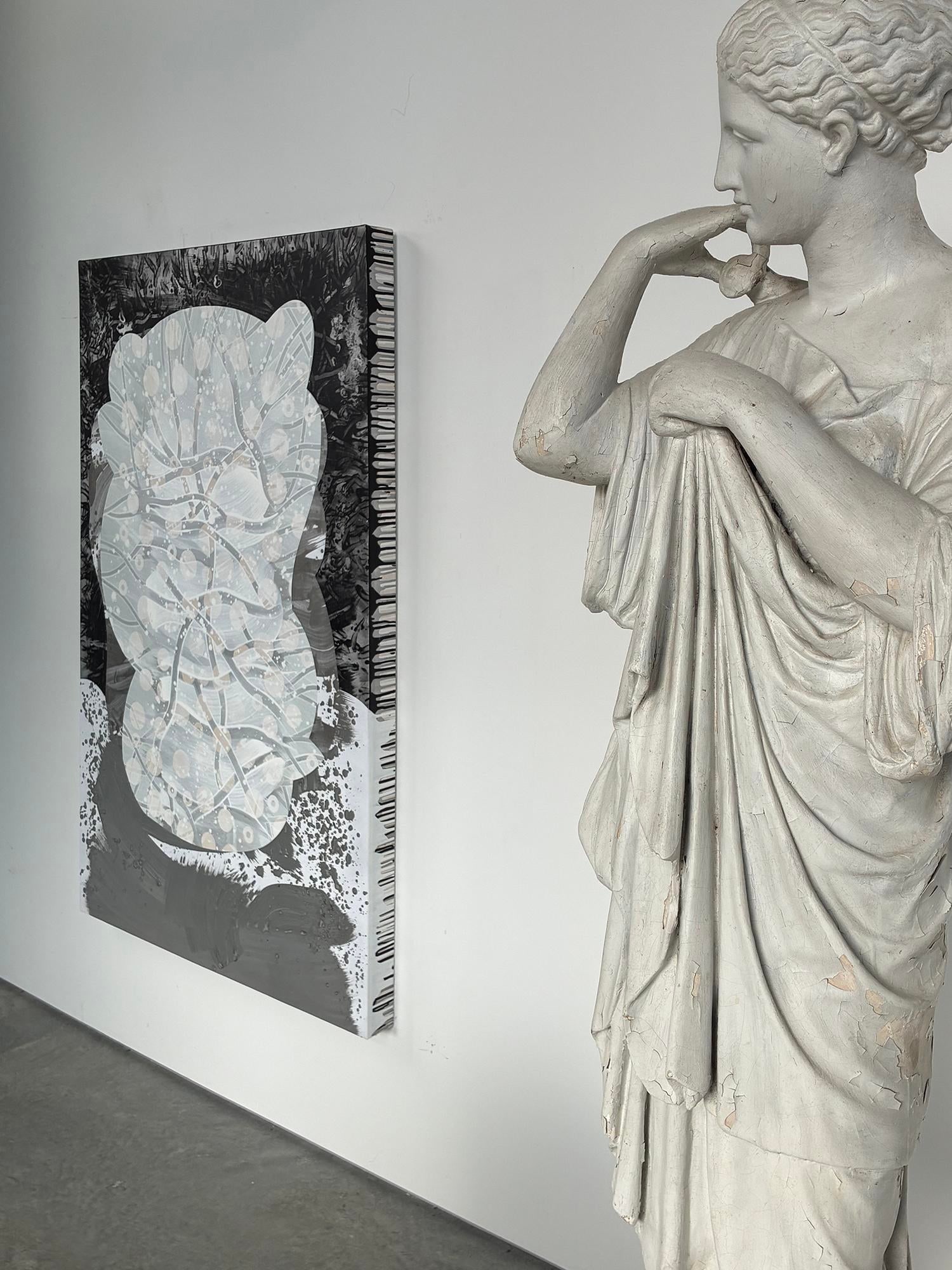 Particle White by Michael DesRosiers Polymer Paint on MDF Panel ( 2022) - 3