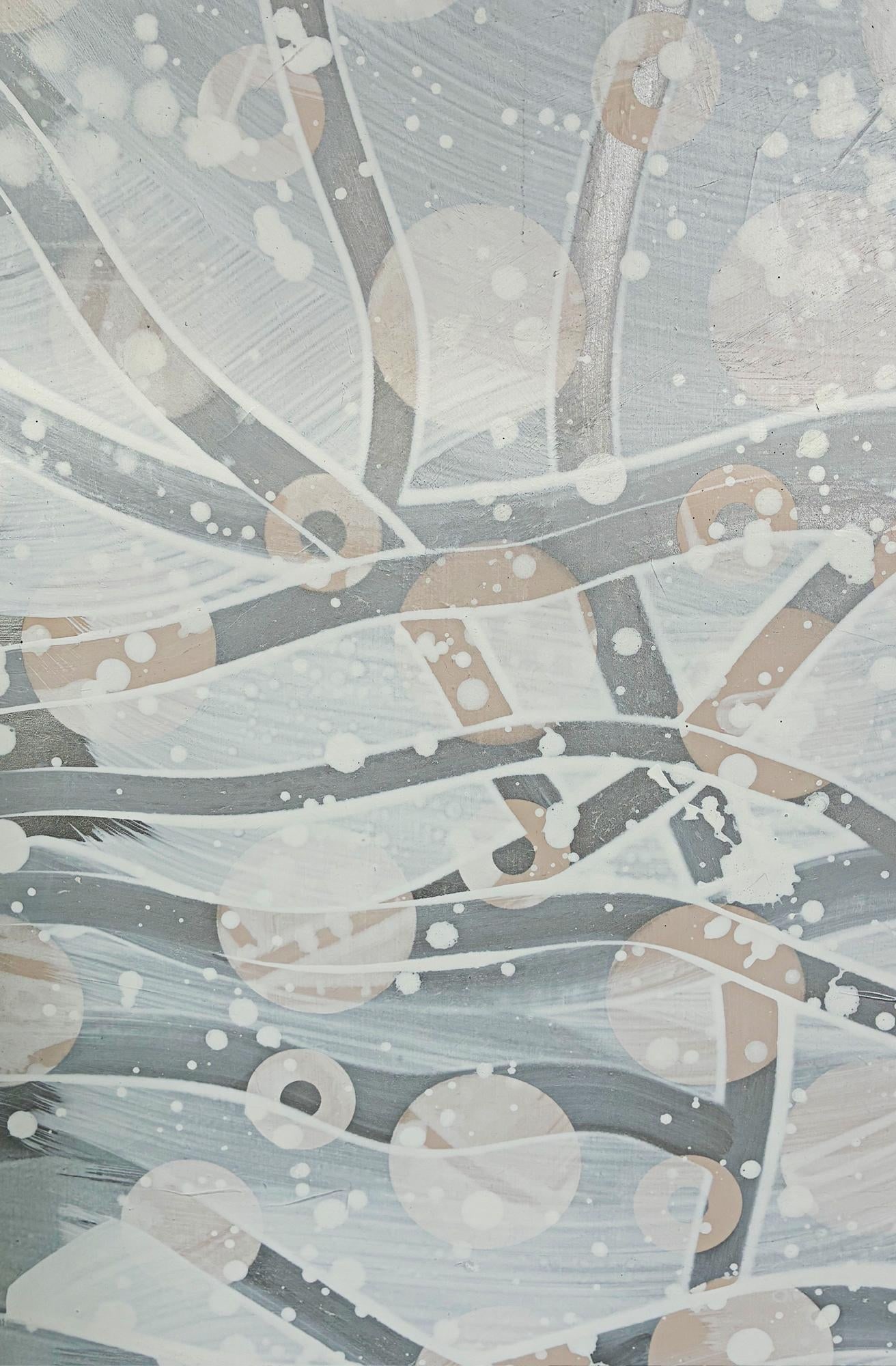 Particle White by Michael DesRosiers Polymer Paint on MDF Panel ( 2022) - 4