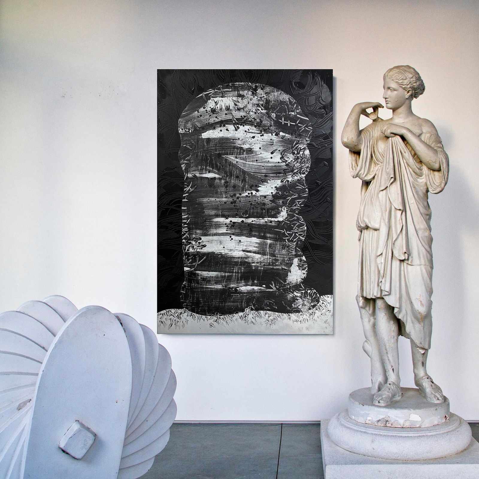 Onyx Mined by Silver by Michael DesRosiers Polymer Paint on MDF Panel (2022) - 10
