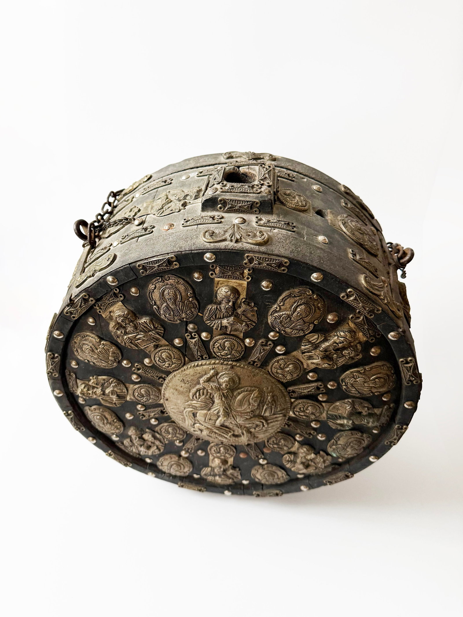 19th Century Russian Military Wooden Powder Flask - 3