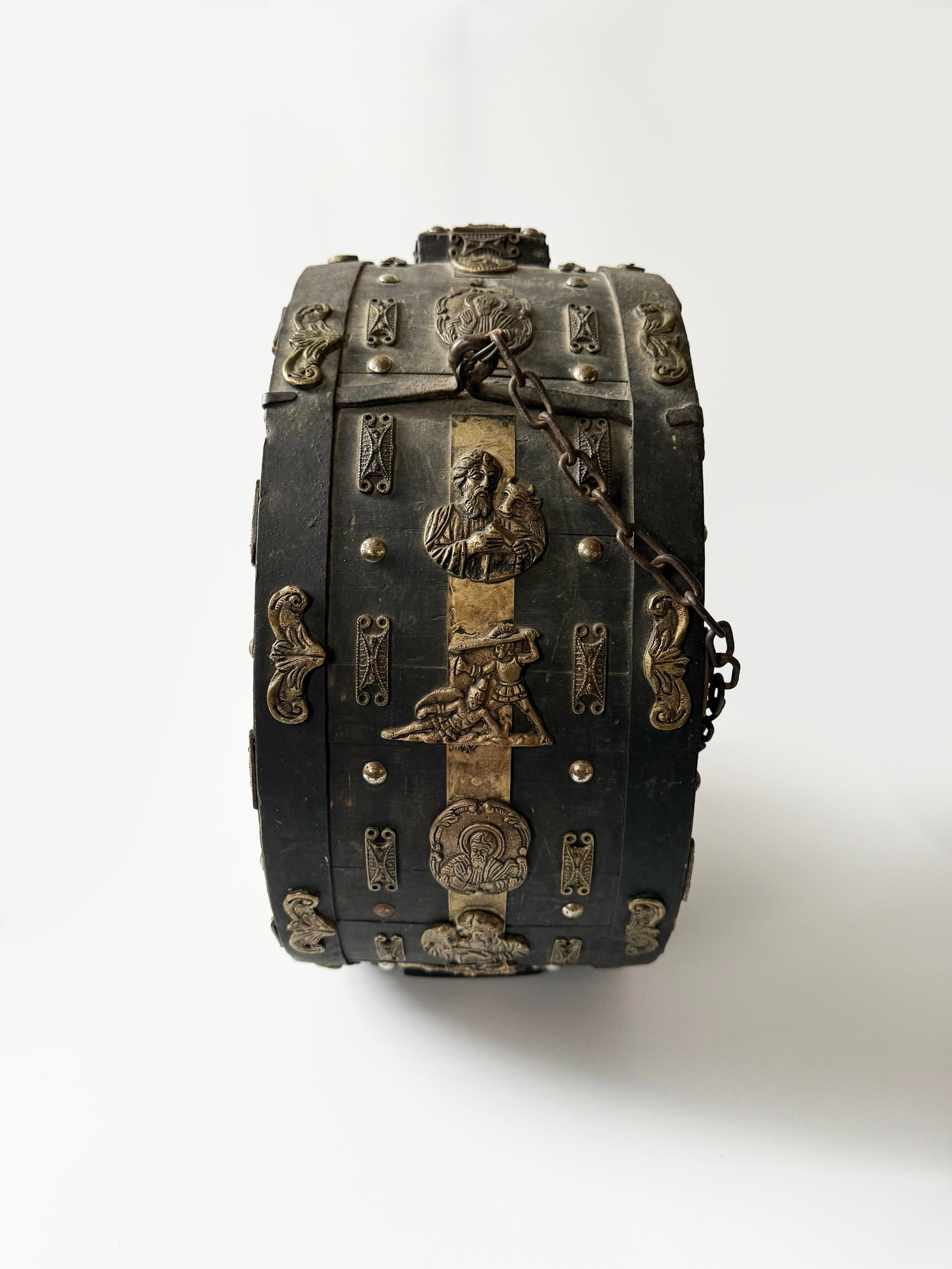 19th Century Russian Military Wooden Powder Flask - 4