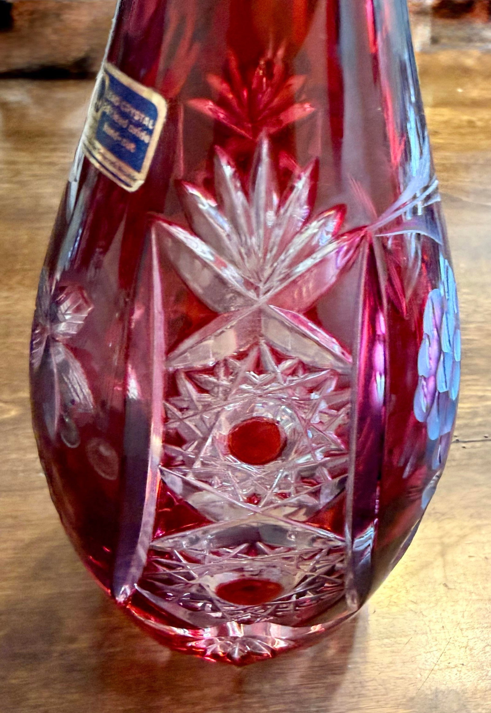1940s Nachtmann Traube Crystal Decanter and Wine Glasses - 7pcs - 12
