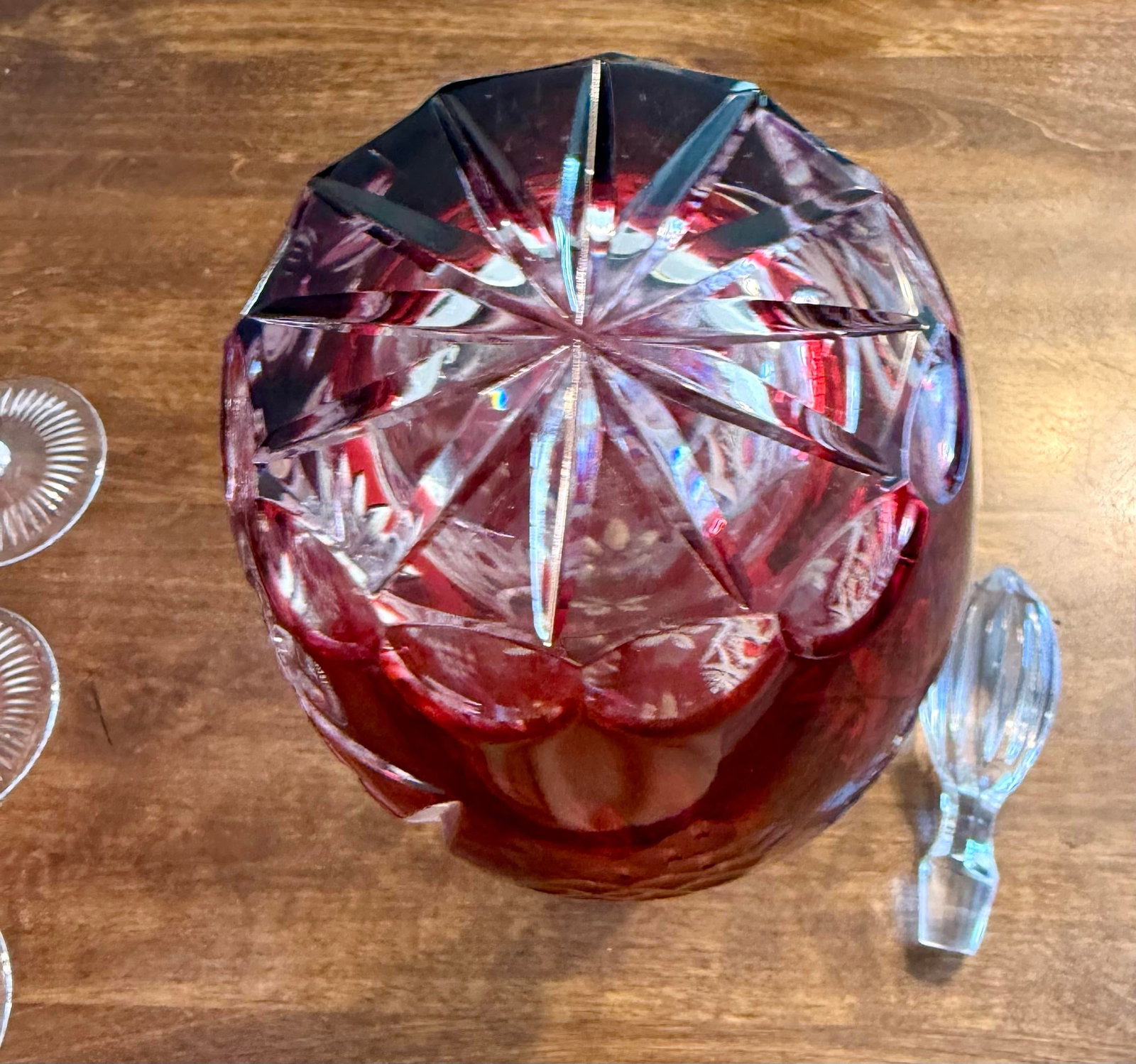 1940s Nachtmann Traube Crystal Decanter and Wine Glasses - 7pcs - 4