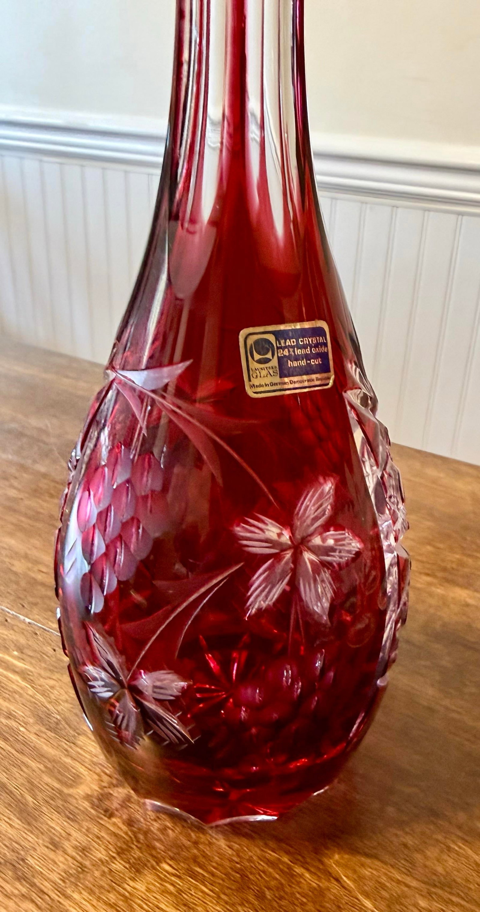 1940s Nachtmann Traube Crystal Decanter and Wine Glasses - 7pcs - 6