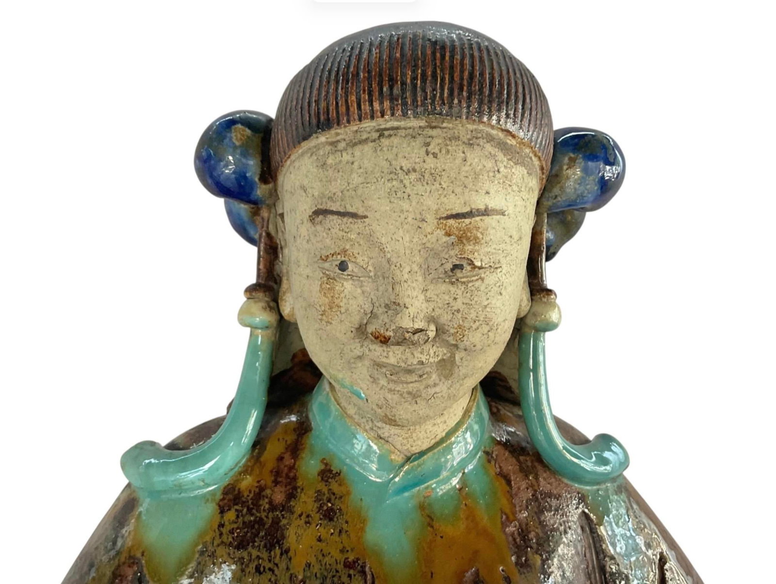 Very Large Fine Pair of Chinese Shiwan Figures of Immortals Qing Dynasty - 10