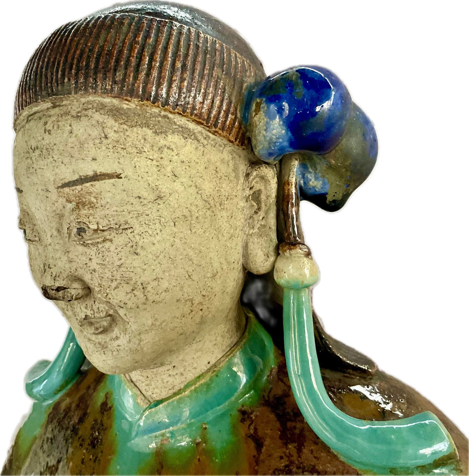 Very Large Fine Pair of Chinese Shiwan Figures of Immortals Qing Dynasty - 5