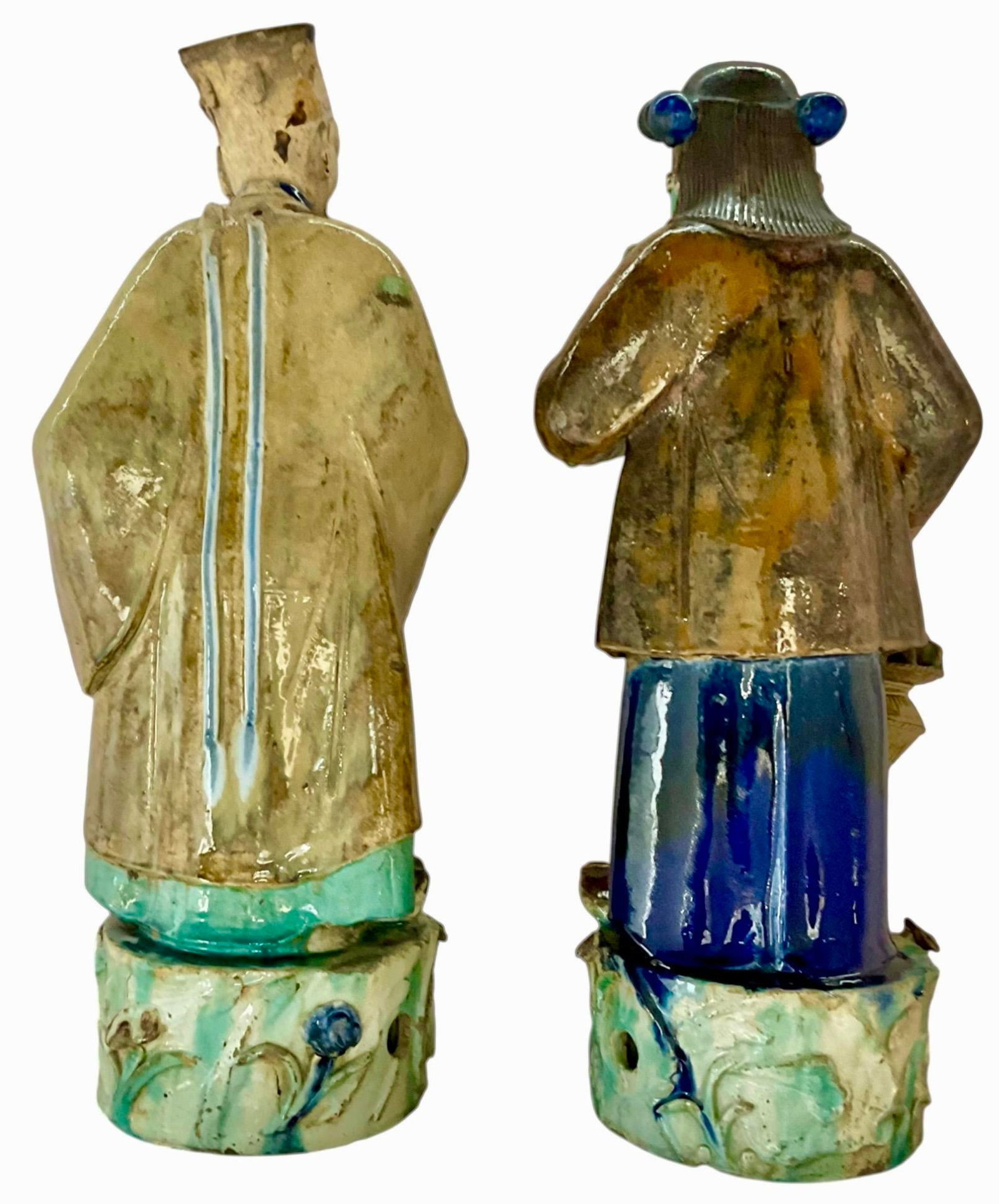 Very Large Fine Pair of Chinese Shiwan Figures of Immortals Qing Dynasty - 6