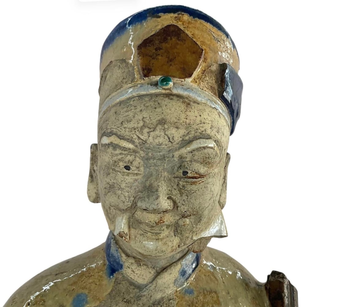 Very Large Fine Pair of Chinese Shiwan Figures of Immortals Qing Dynasty - 8