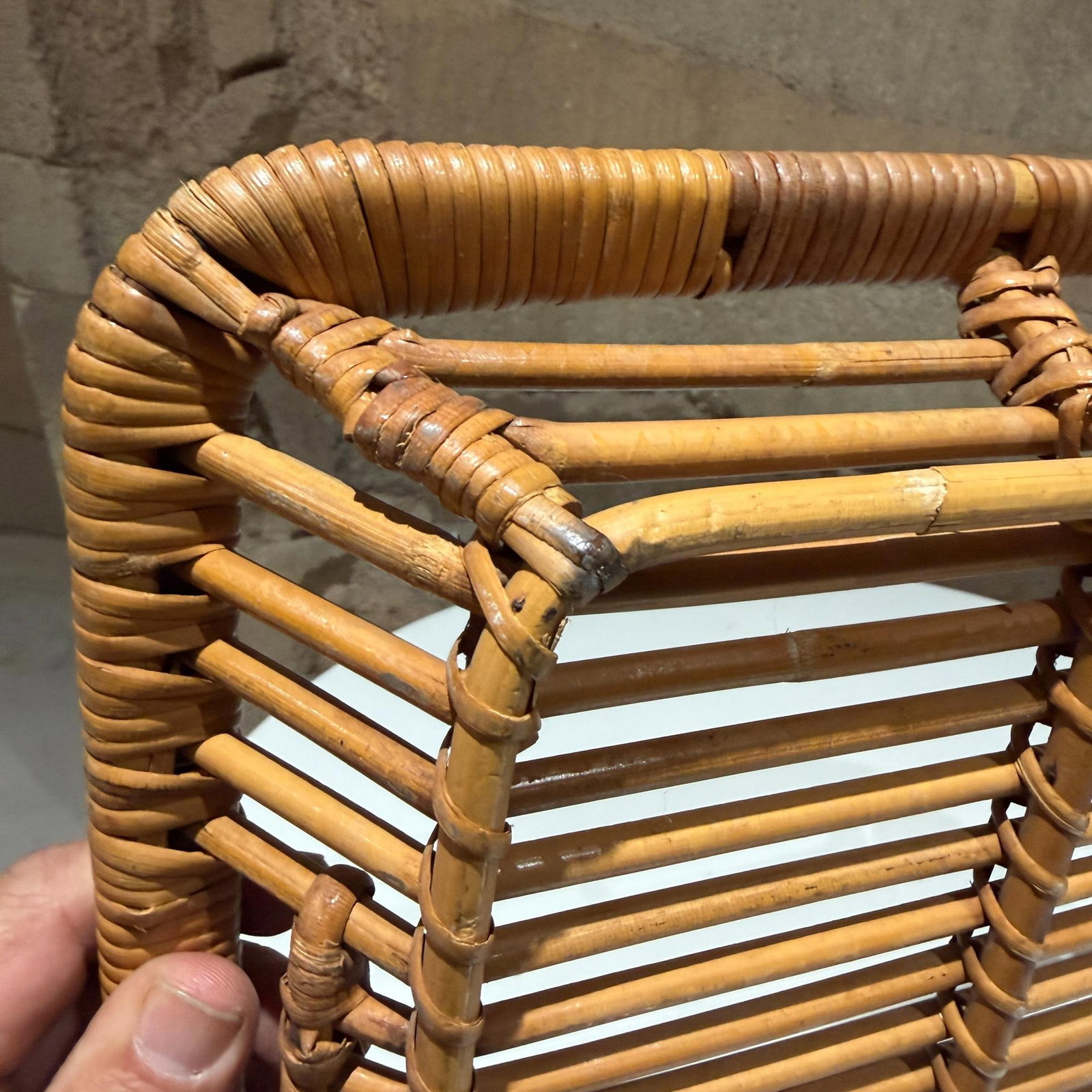 Vintage Rattan Tray by Artek Finland Scandinavian Modern - 11